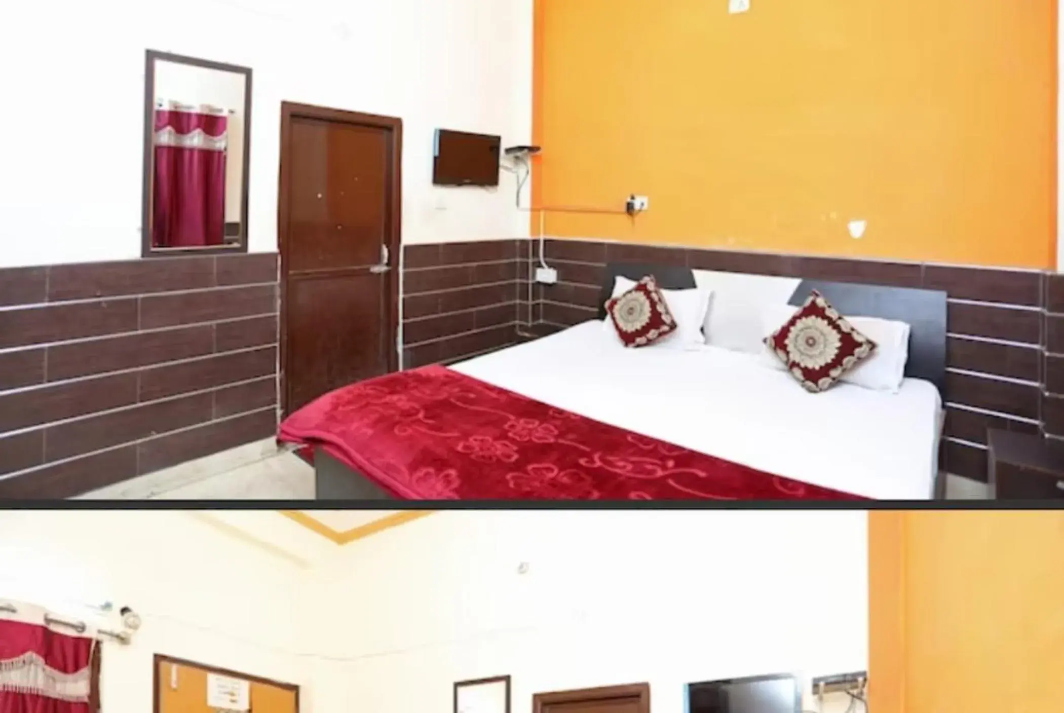 Bed in Goroomgo New Ashiyana Palace Varanasi Bed in Goroomgo New Ashiyana Palace Varanasi