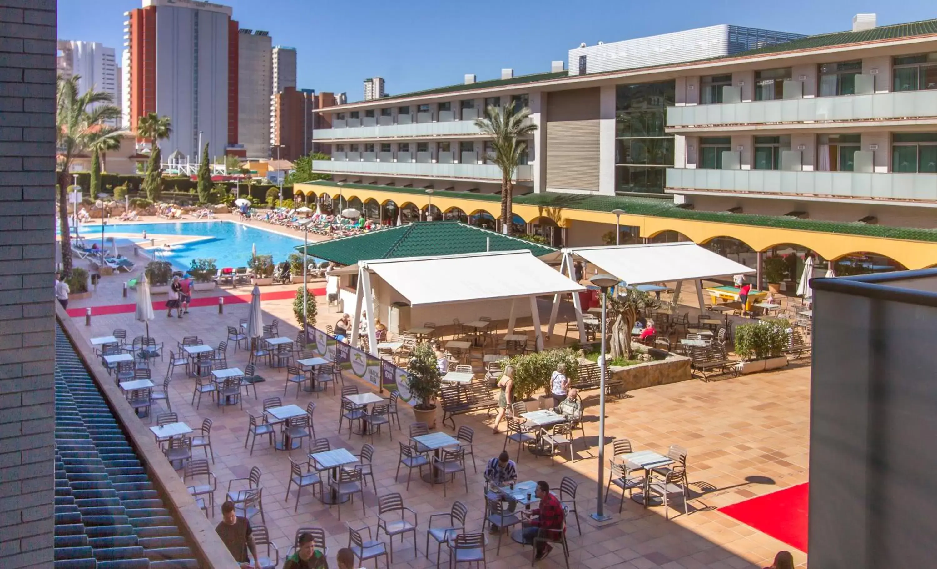 Pool view in Hotel Mediterraneo
