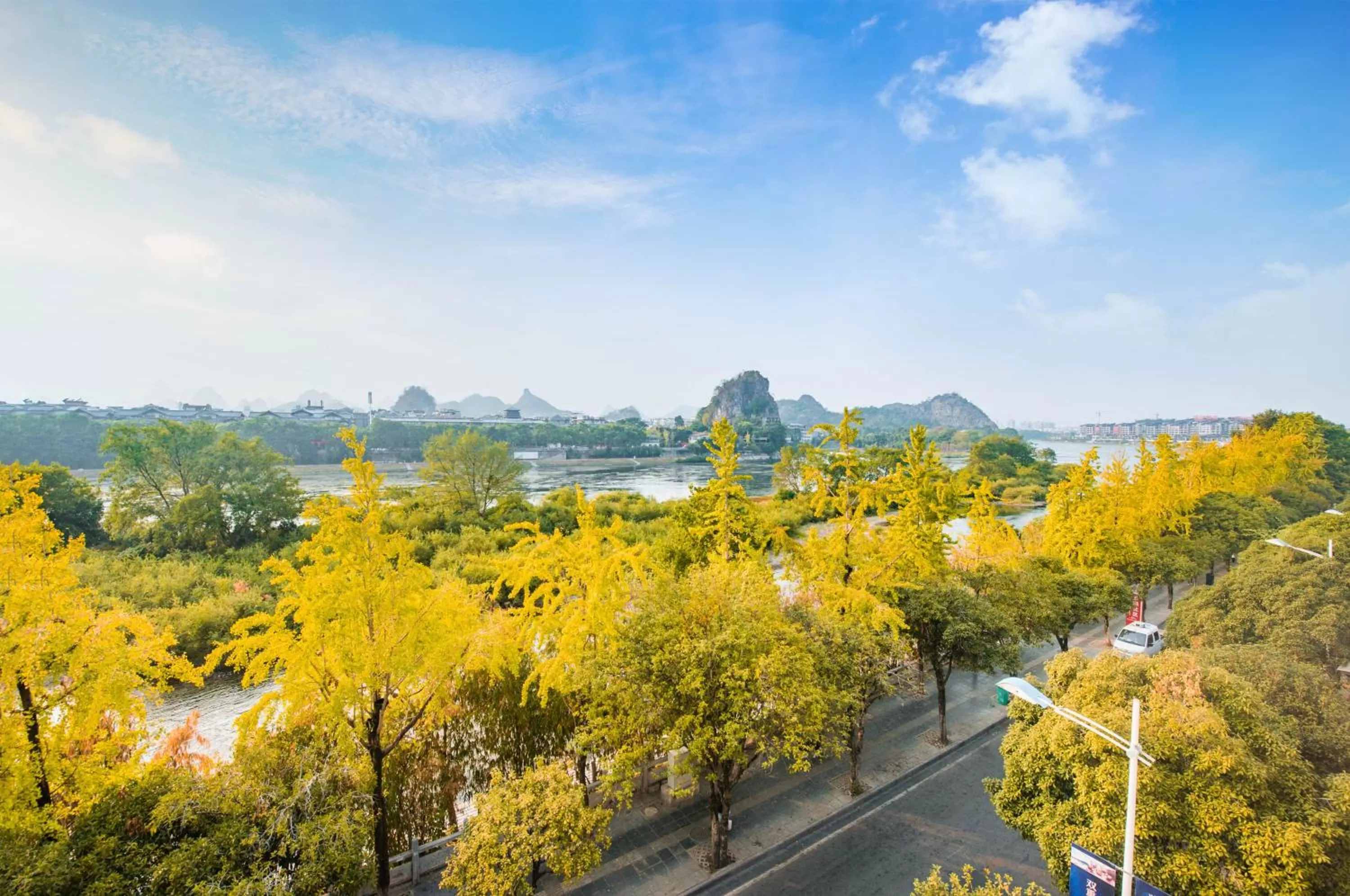 Street view in Li River Resort Villa Hotel
