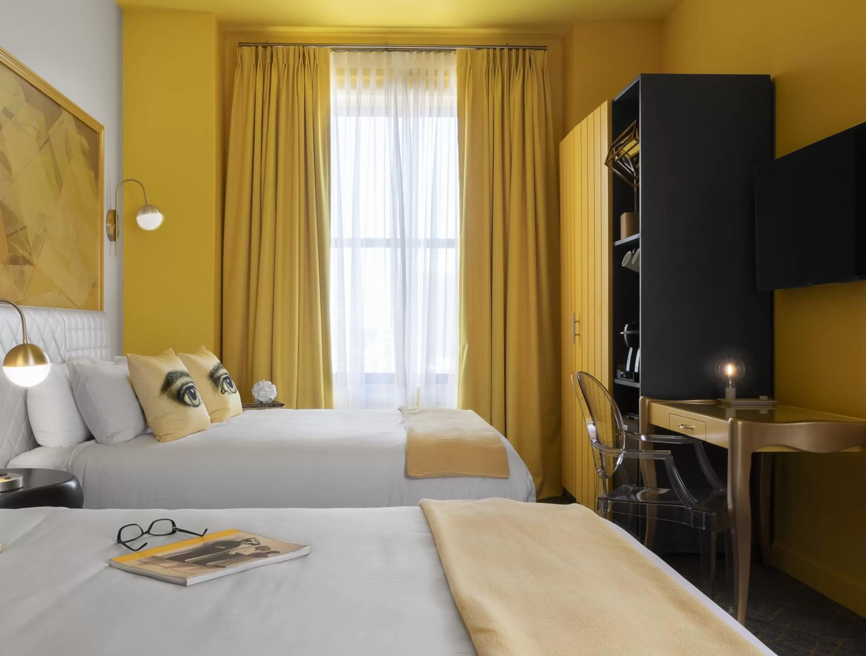 Bedroom, Bed in Angad Arts Hotel St Louis, Tapestry Collection by Hilton