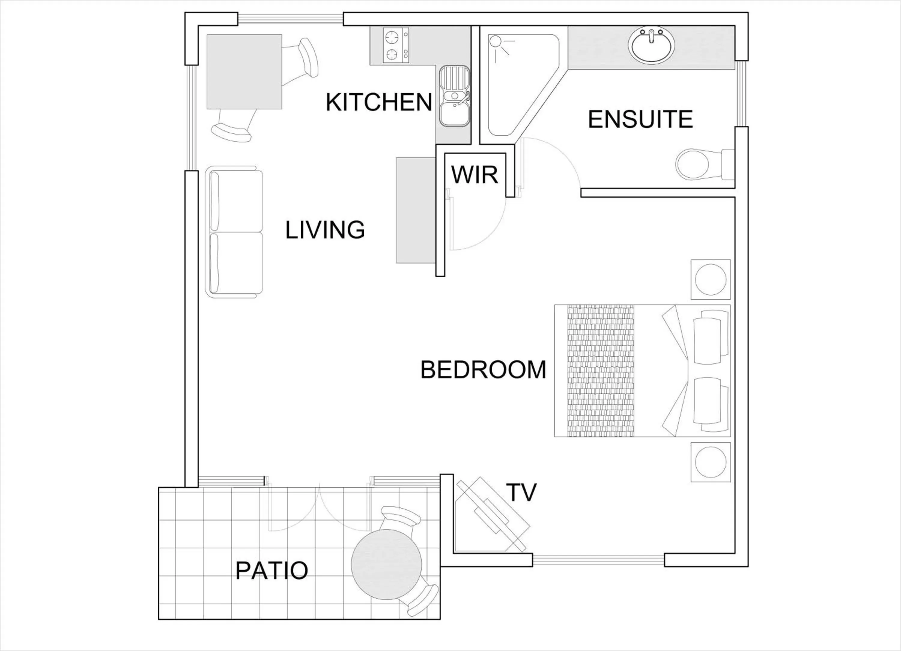 Floor plan in Poppy's on the Lagoon