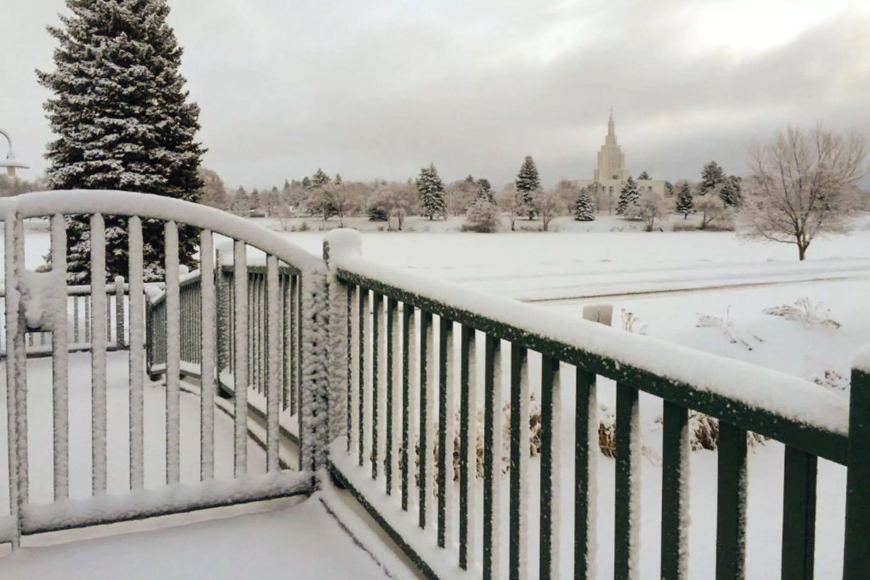 Property building, Winter in Le Ritz Hotel and Suites