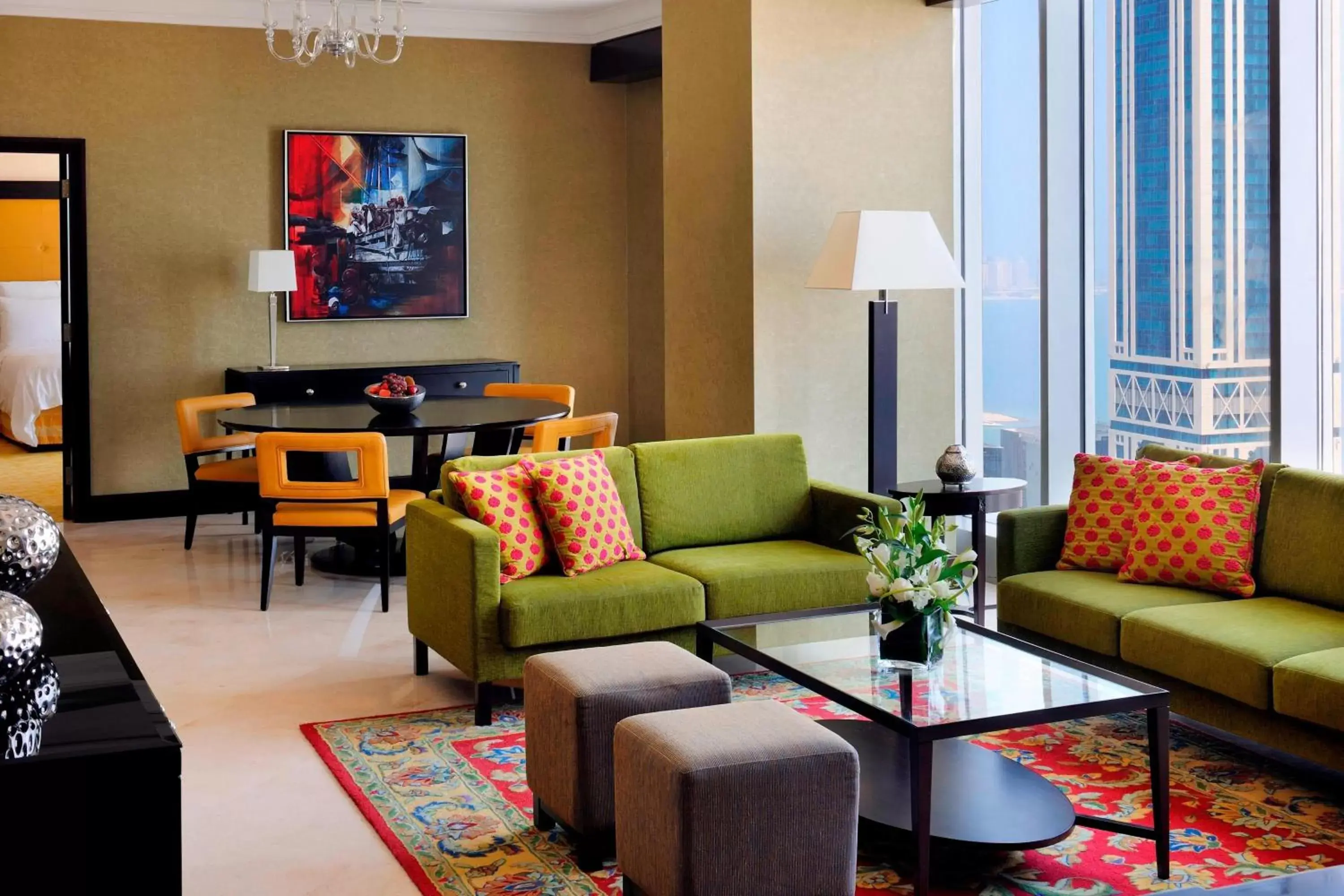 Living room, Seating Area in Marriott Marquis City Center Doha Hotel