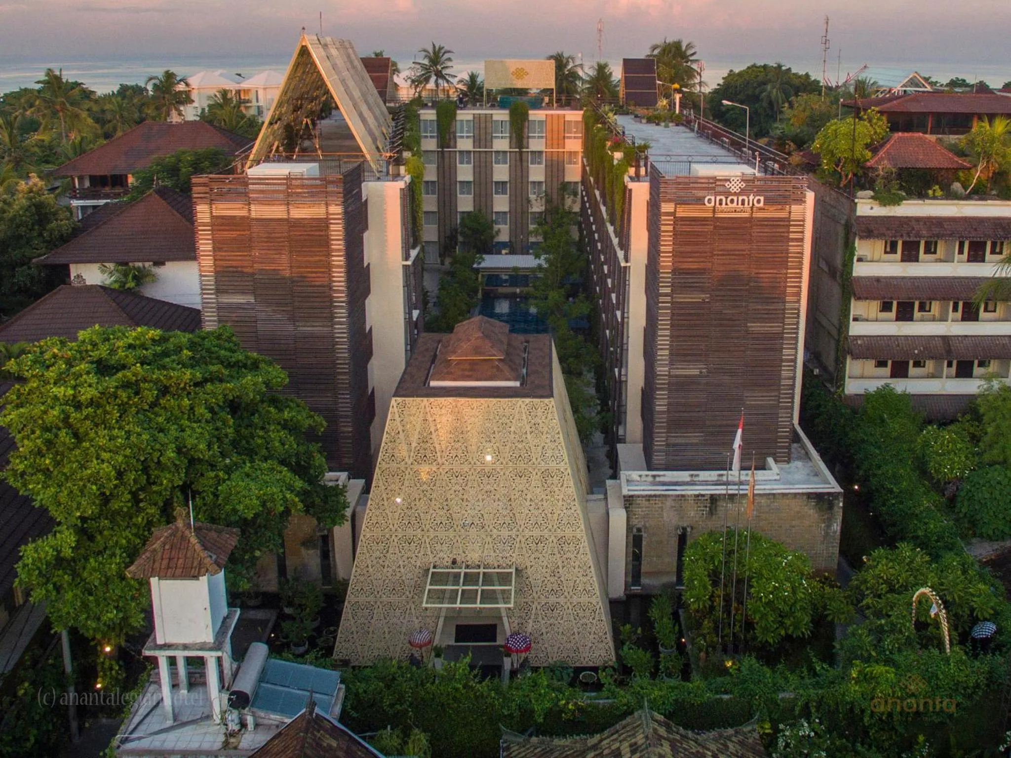 Text overlay in Ananta Legian Hotel