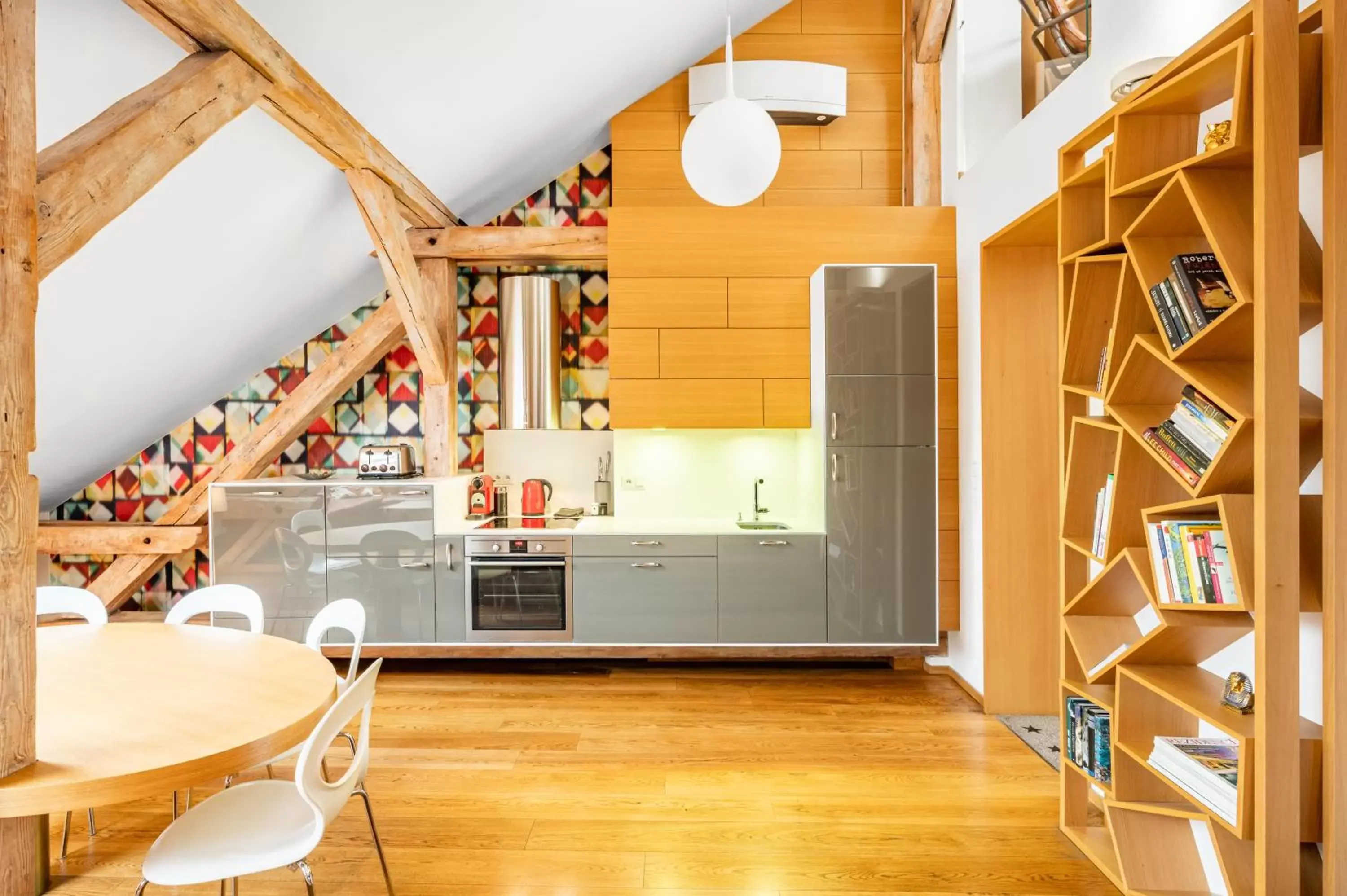 Dining area, Kitchen/Kitchenette in Malostranská Residence