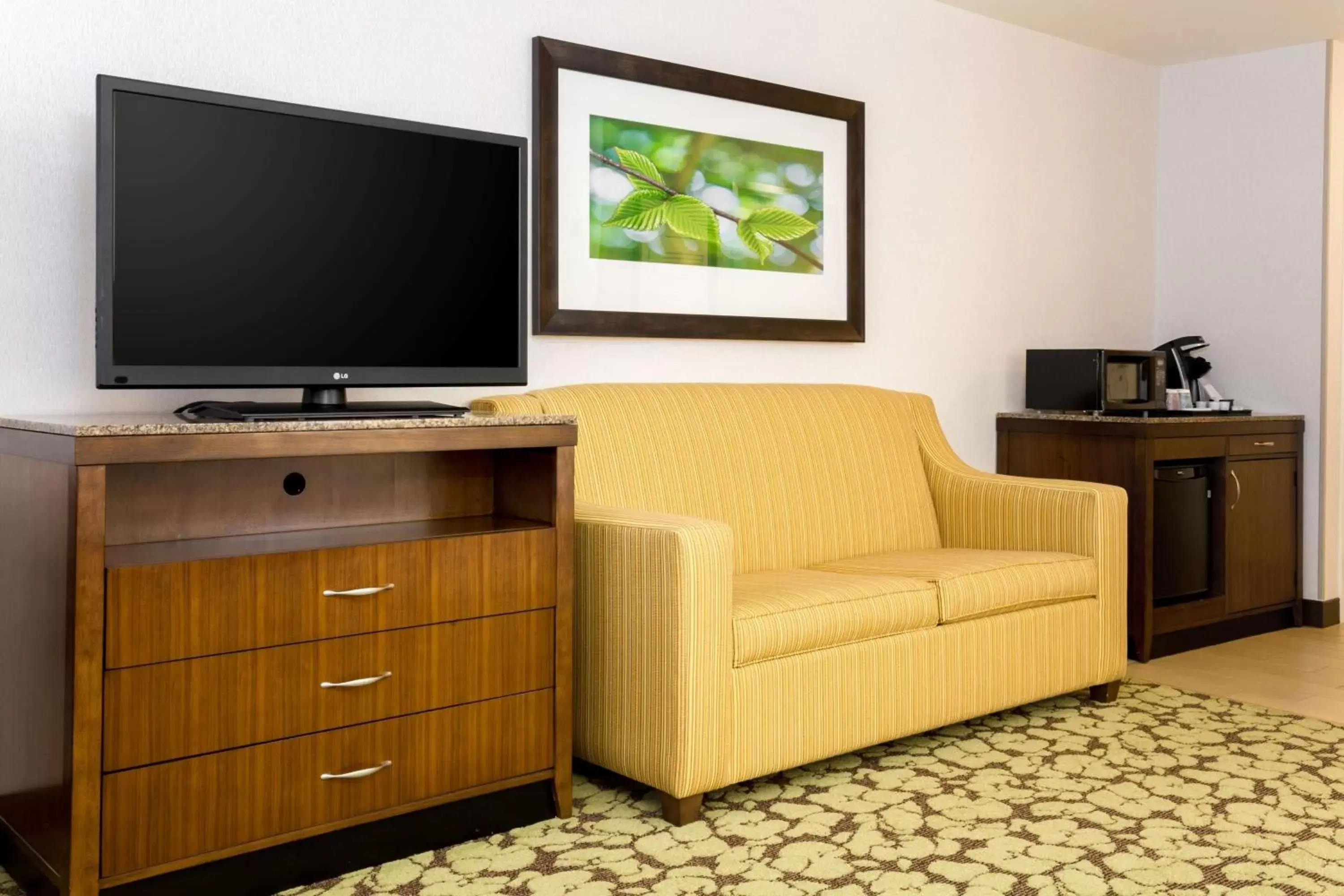 Bed, TV/Entertainment Center in Hilton Garden Inn Fort Worth/Fossil Creek