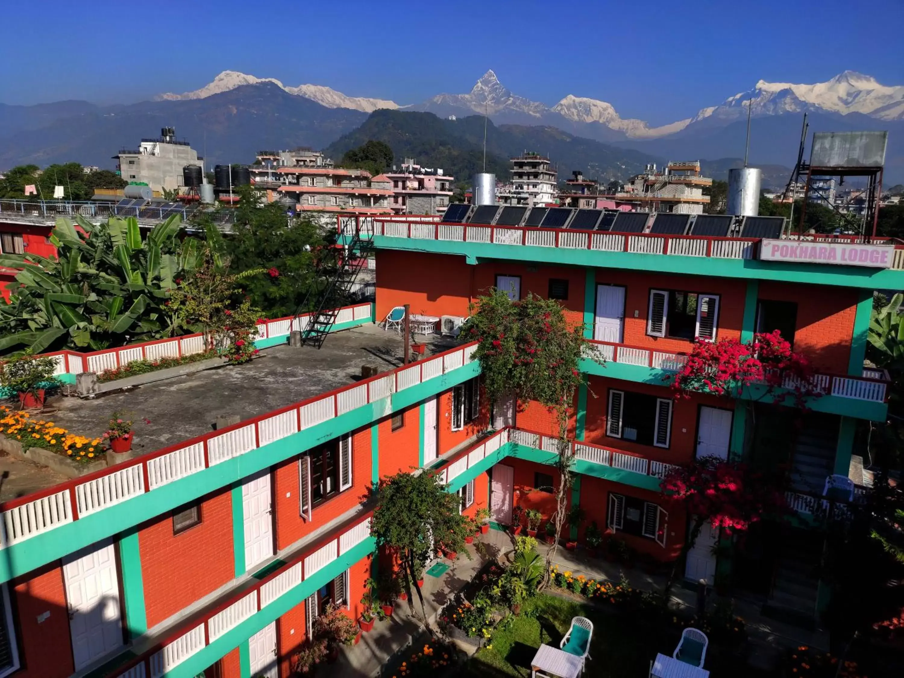 Mountain view in New Pokhara Lodge - Lakeside, Pokhara Nepal