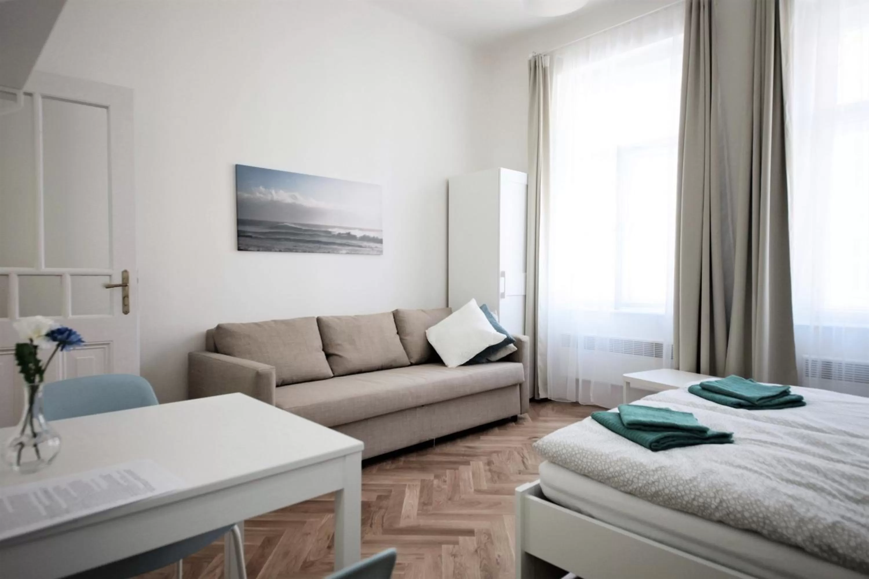 Bed in City Castle Aparthotel