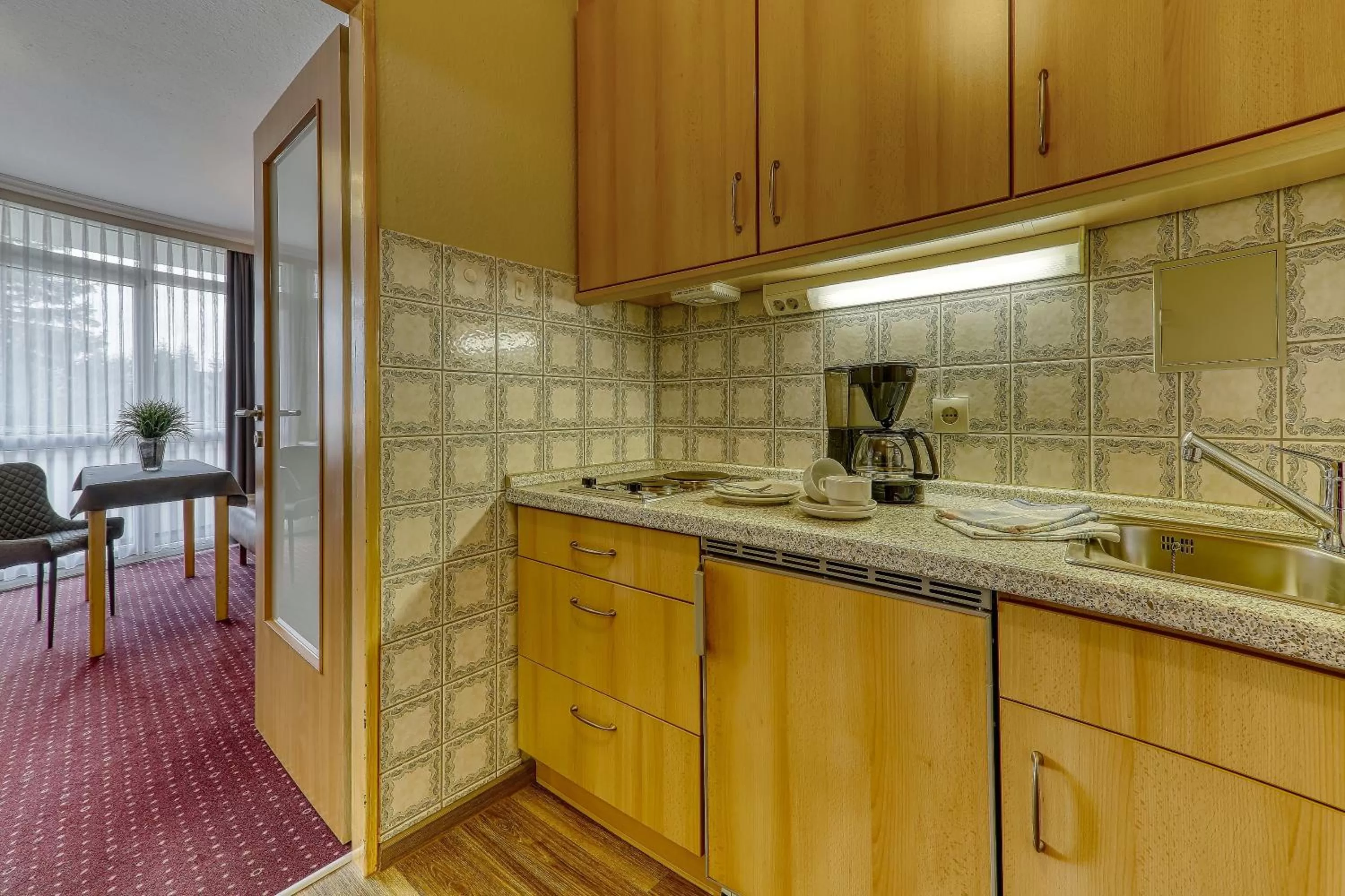 Kitchen or kitchenette in Kurpension Freudenstein