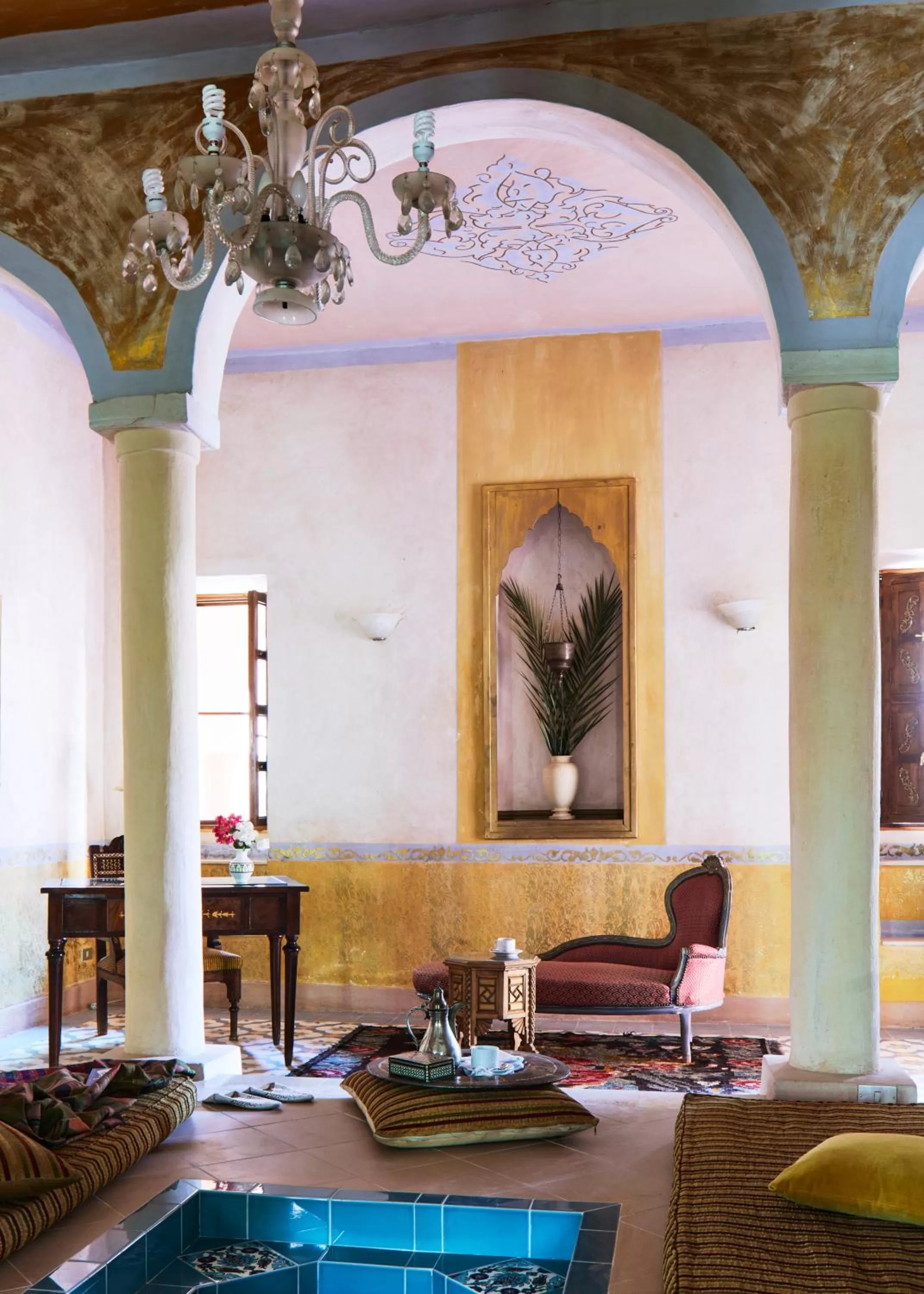 Pool view in Al Moudira Hotel