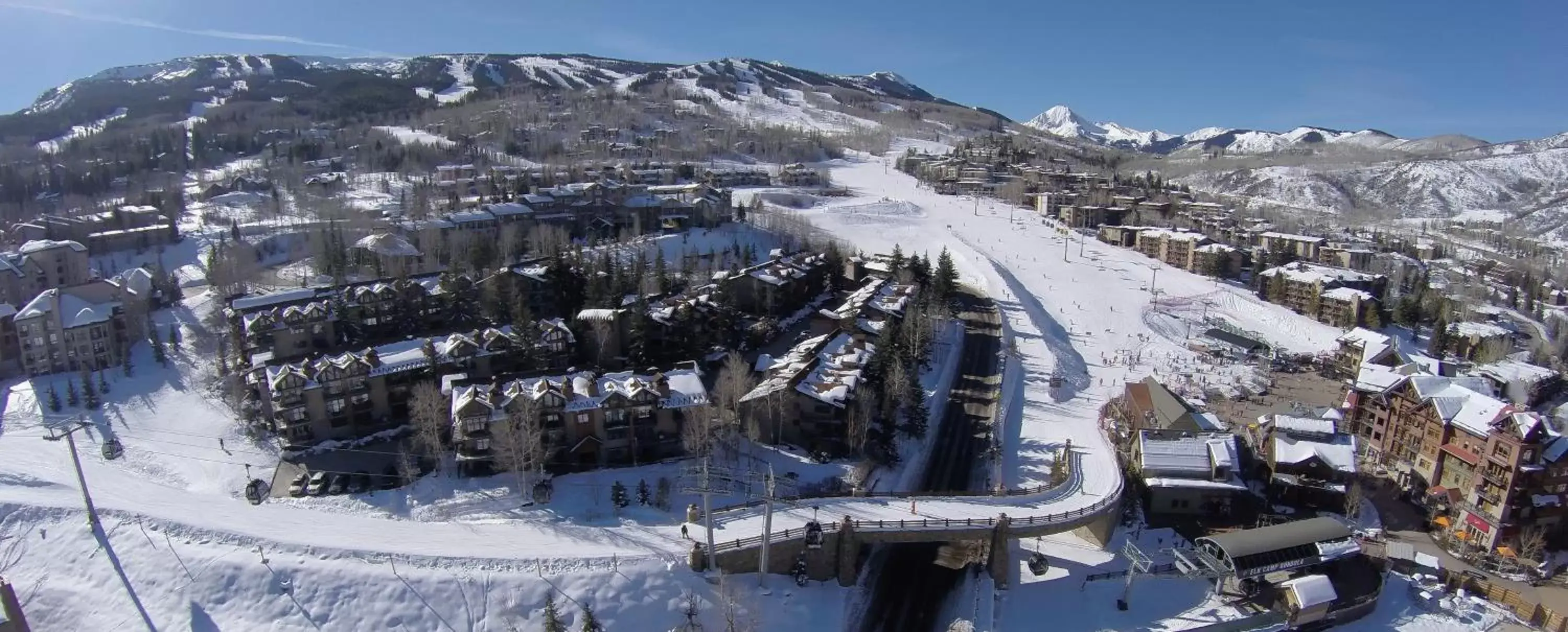 Bird's eye view, Winter in The Crestwood Snowmass Village