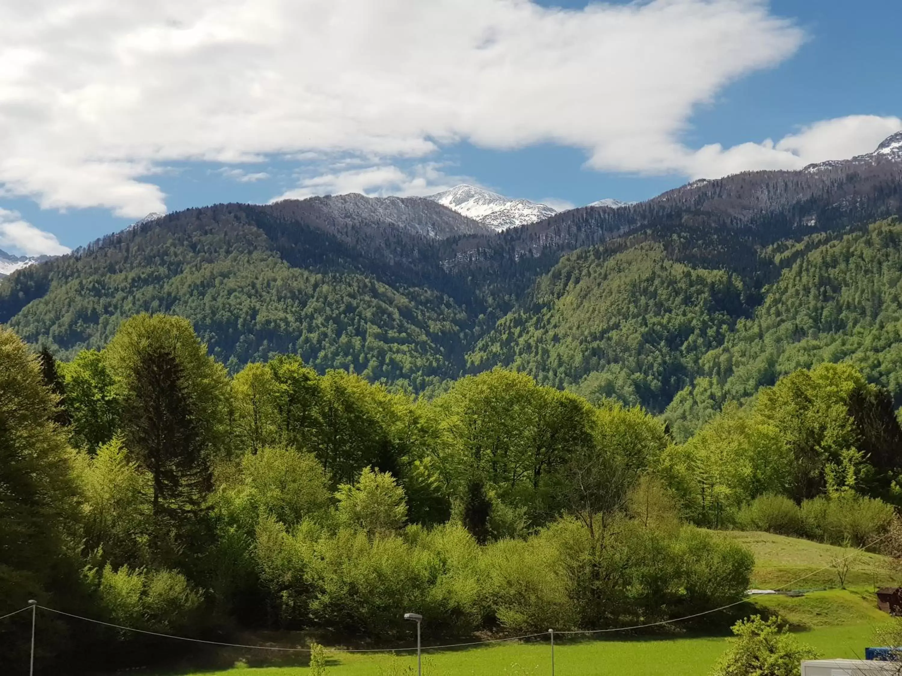 View (from property/room), Mountain View in Hotel Gasperin Bohinj