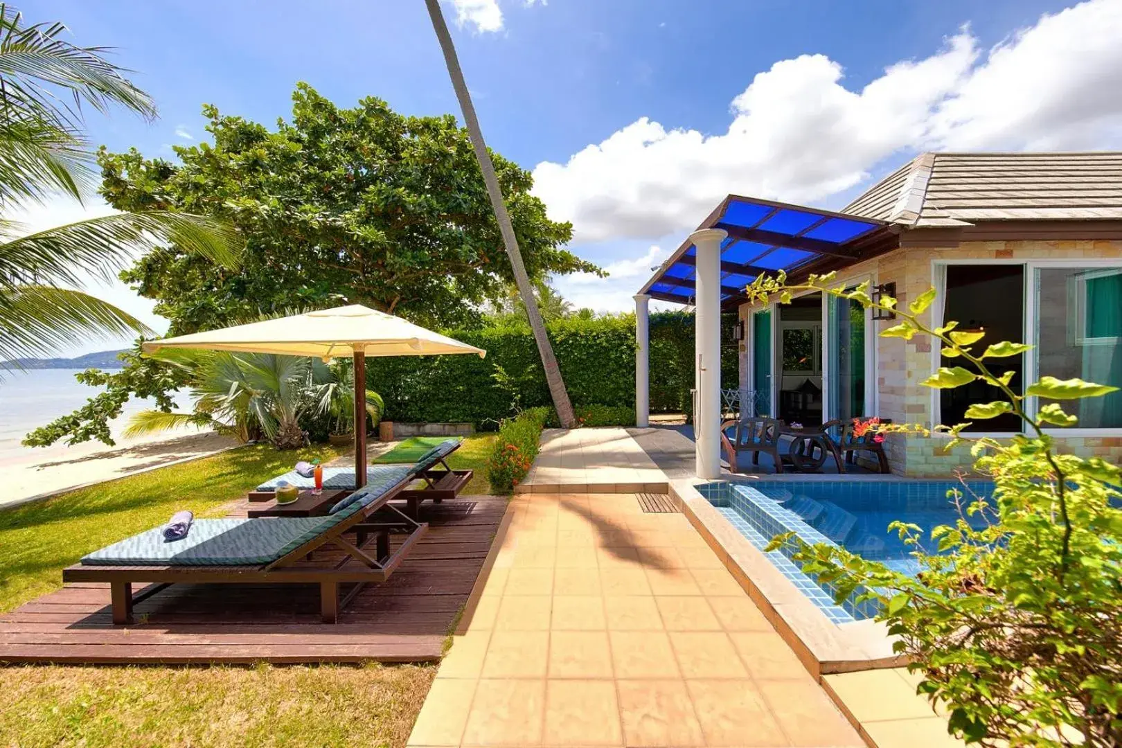 Patio, Swimming Pool in Sea Valley Resort