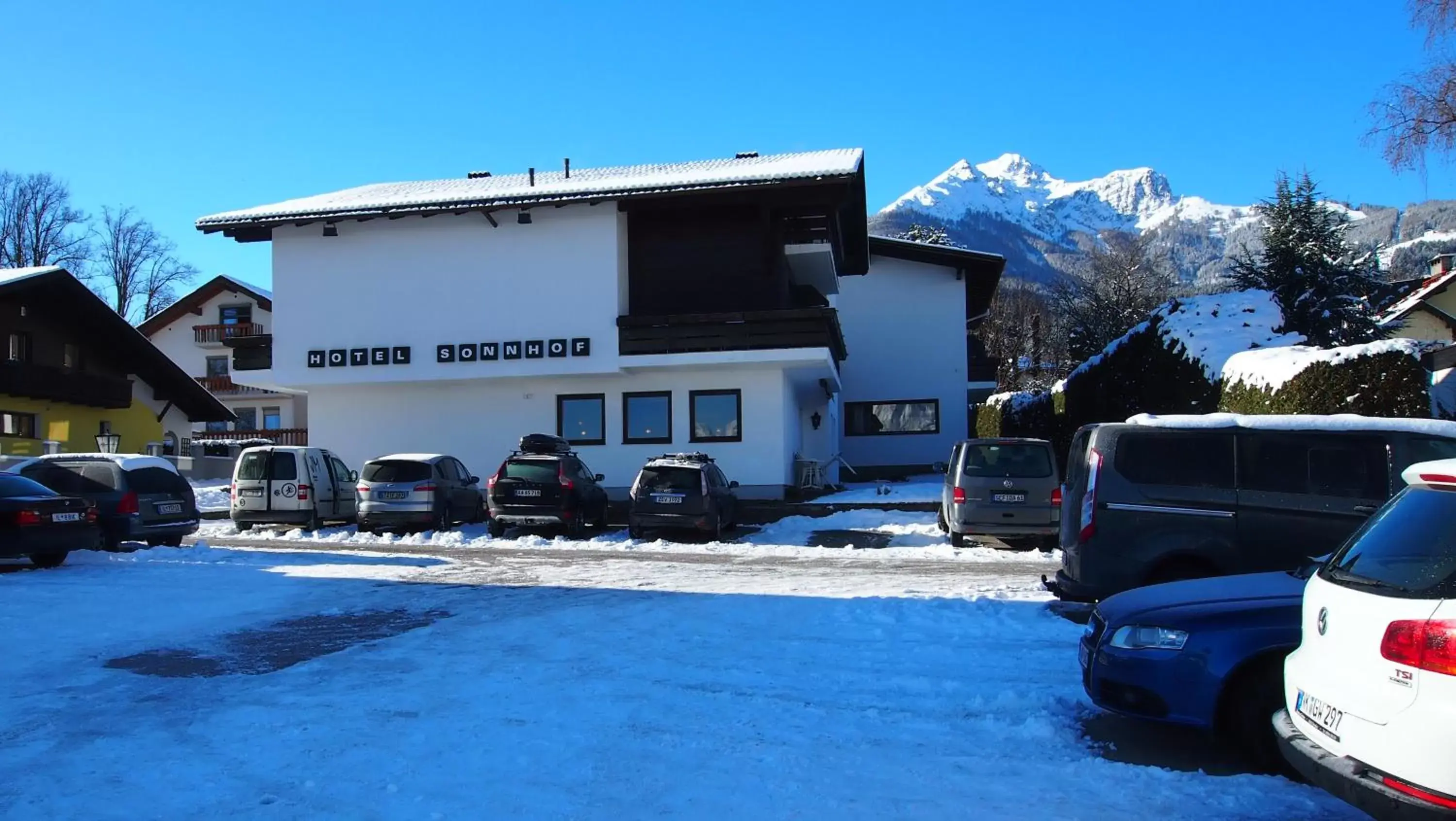 Property building, Winter in Hotel Sonnhof