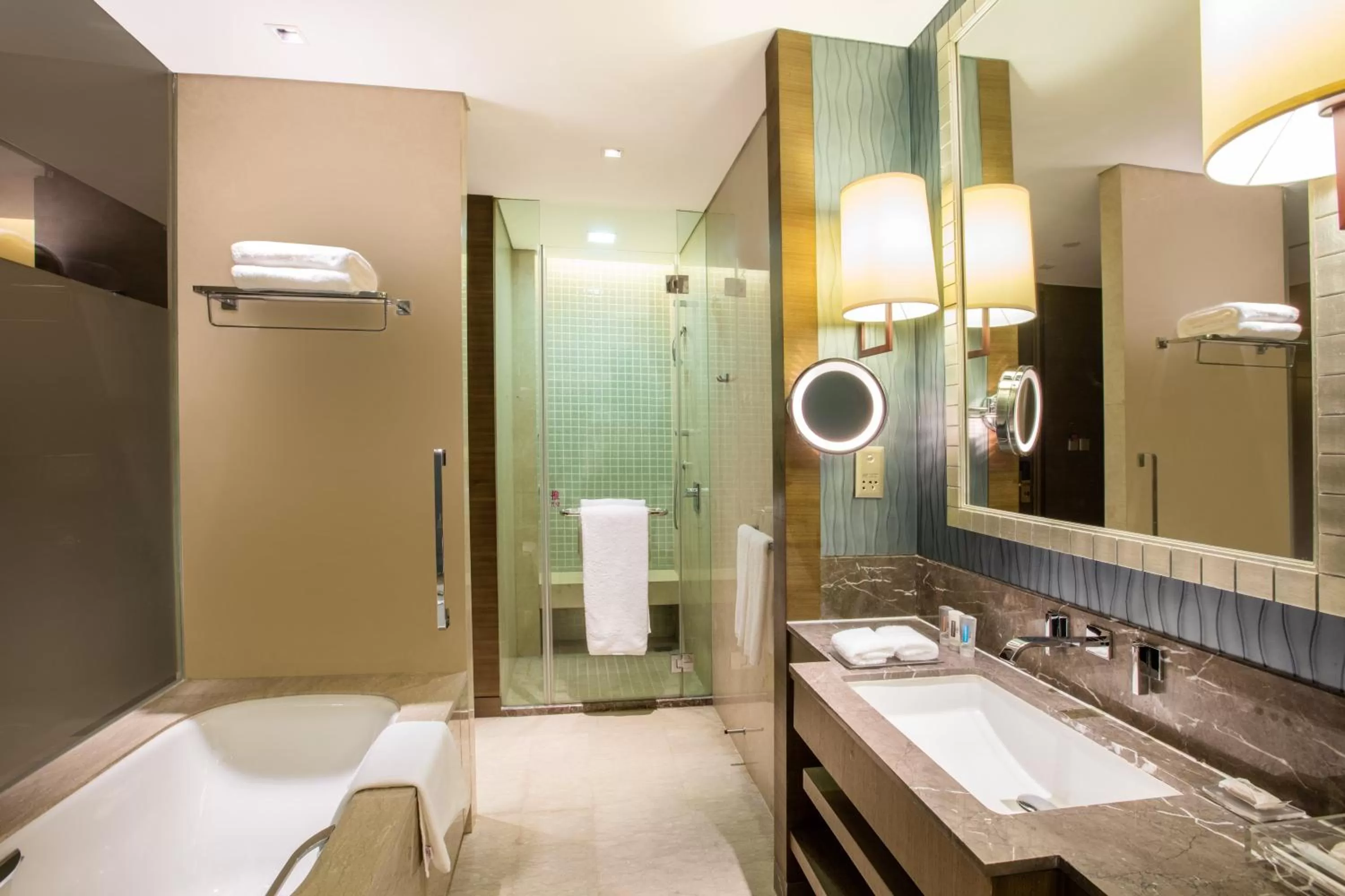Bathroom in Crowne Plaza Nanjing Jiangning by IHG