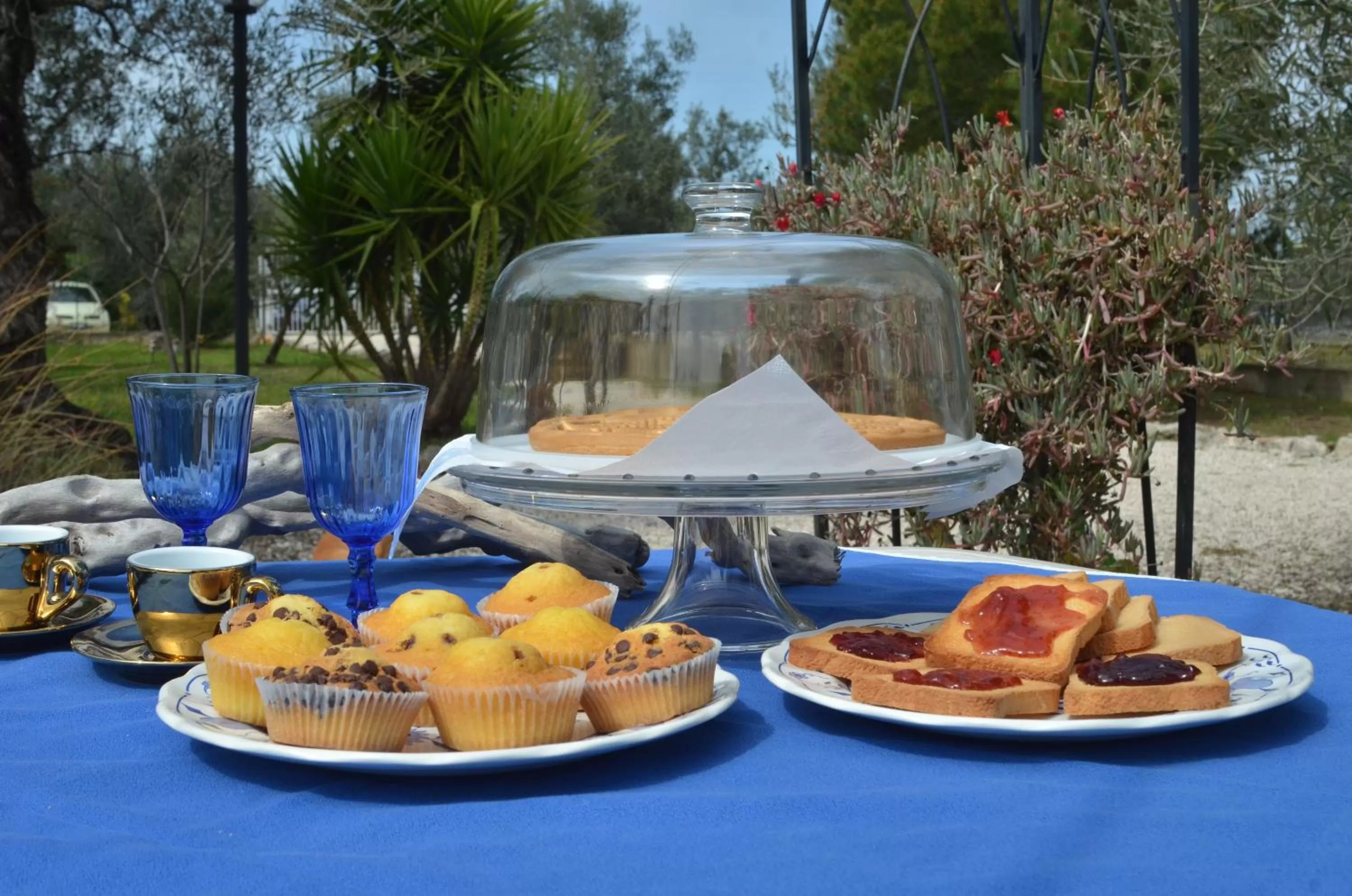 Breakfast in B&B Villa Mediterranea with parking space