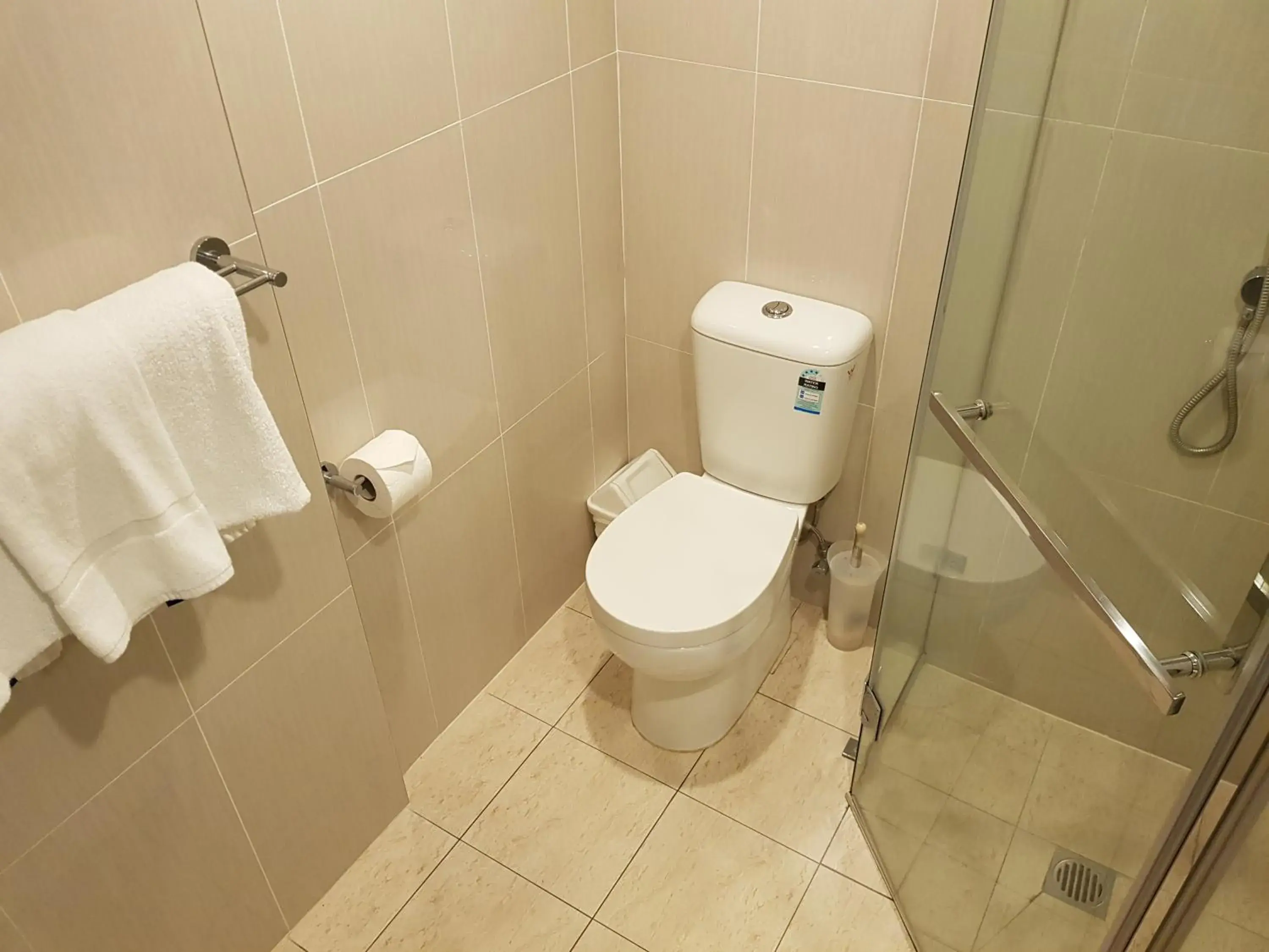 Toilet, Bathroom in Twin Towers Inn