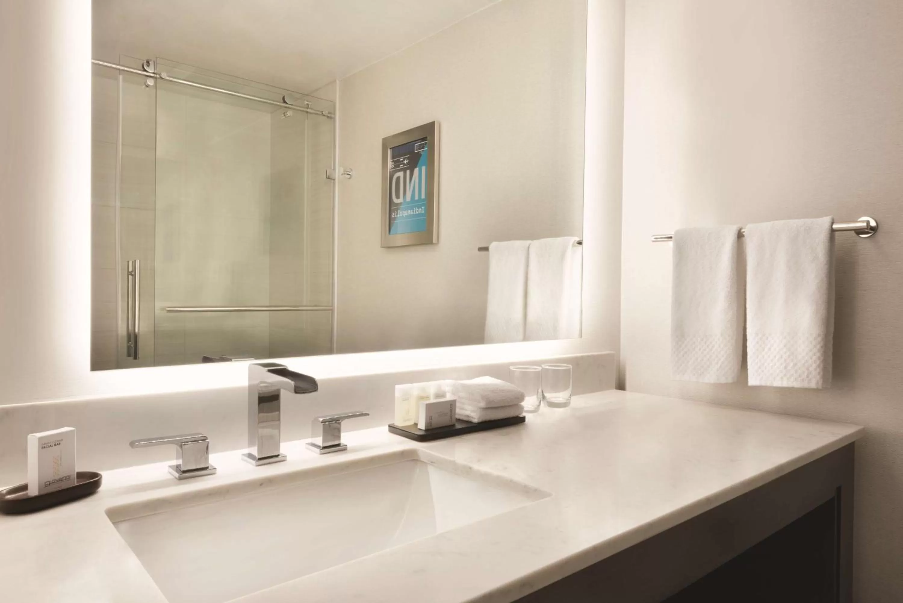 Bathroom in Embassy Suites by Hilton Indianapolis Downtown