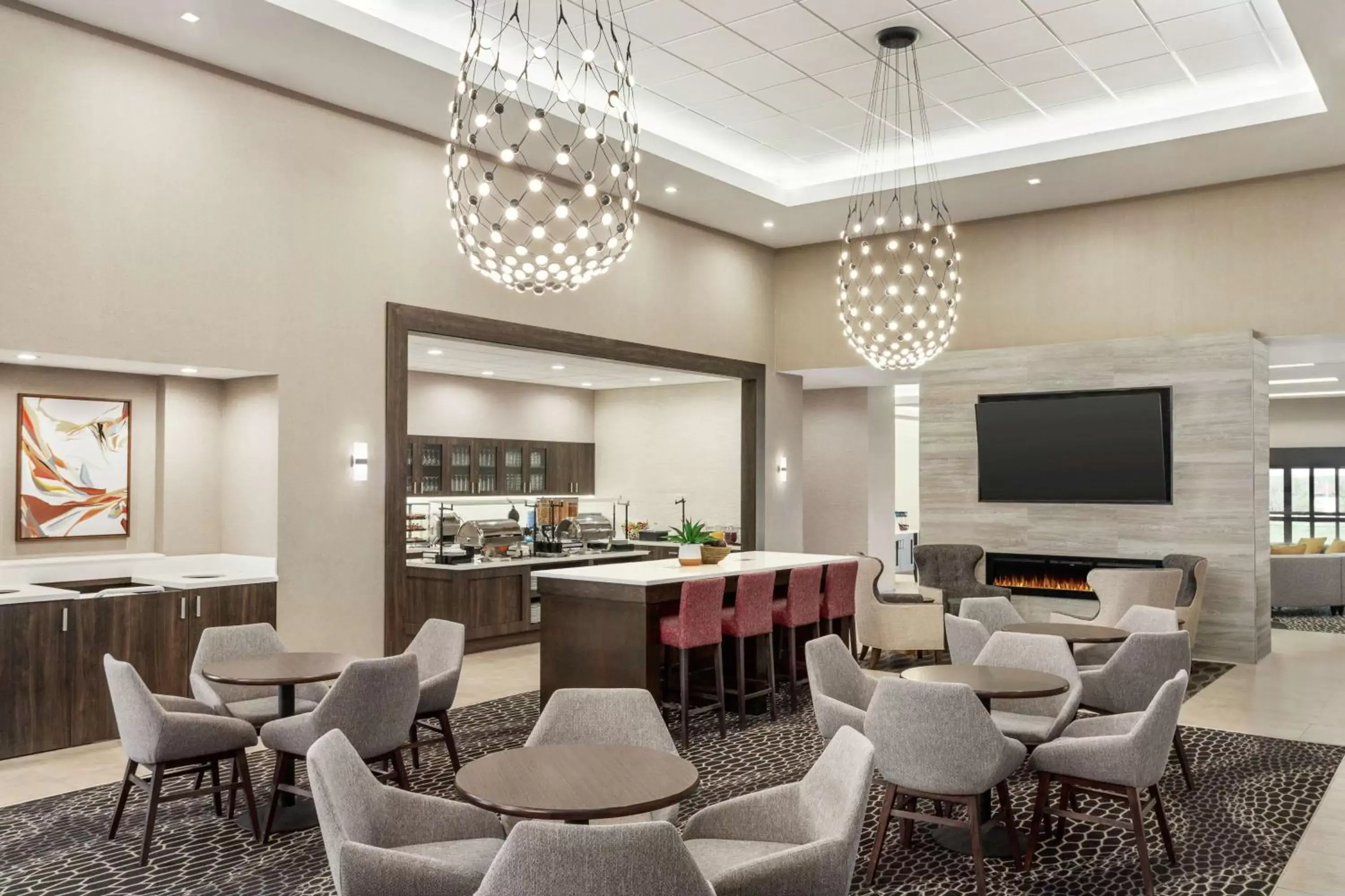 Breakfast, Lounge/Bar in Homewood Suites By Hilton Springfield Medical District