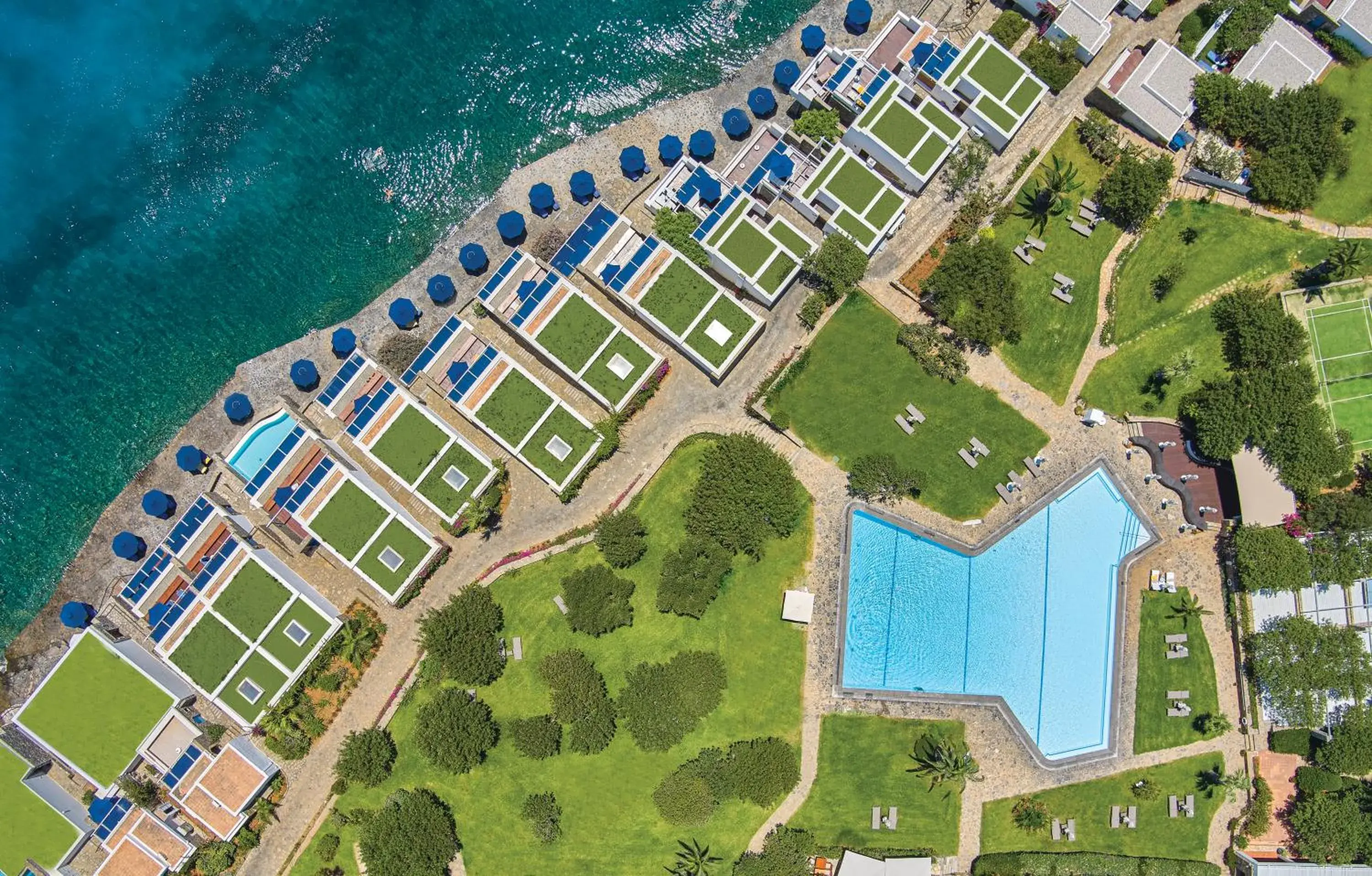 Bird's-eye View in Elounda Beach Hotel & Villas, a Member of the Leading Hotels of the World