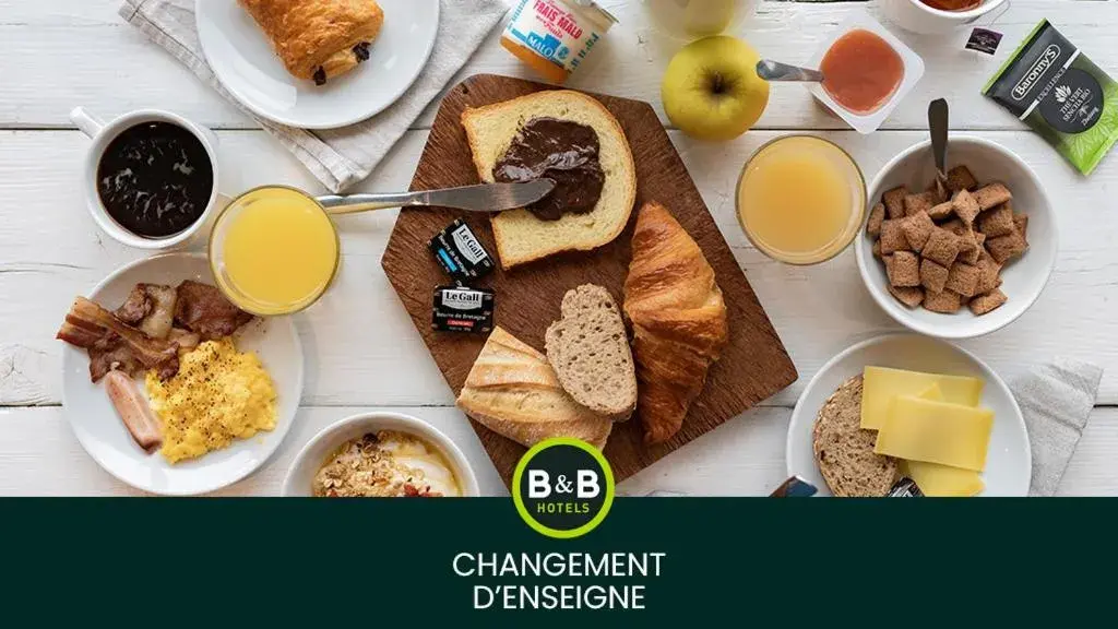 Buffet breakfast, Breakfast in B&B HOTEL Rouen Centre Rive Droite