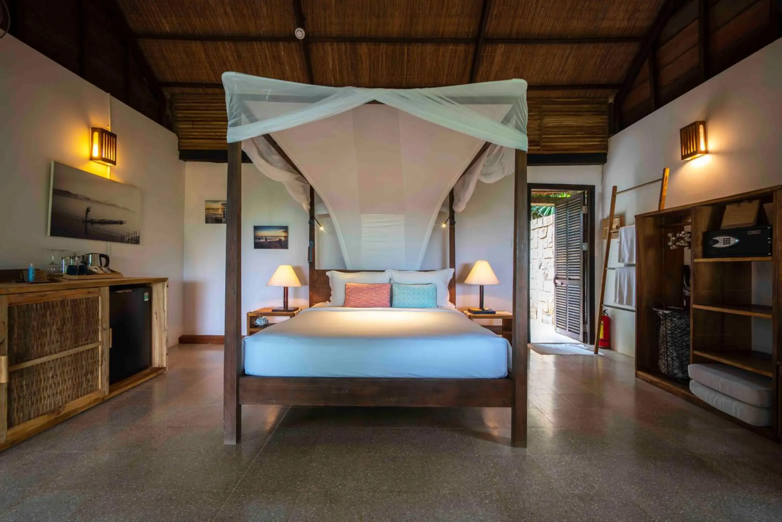 Bed in Mango Bay Resort