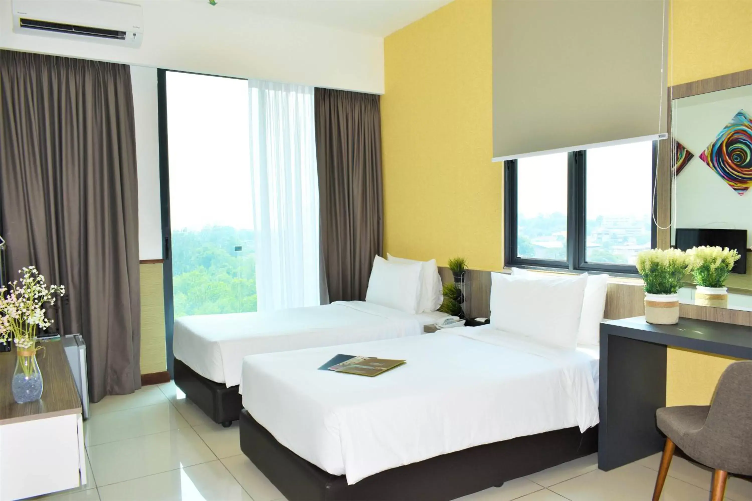 Bed, View in D'Wharf Hotel & Serviced Residence
