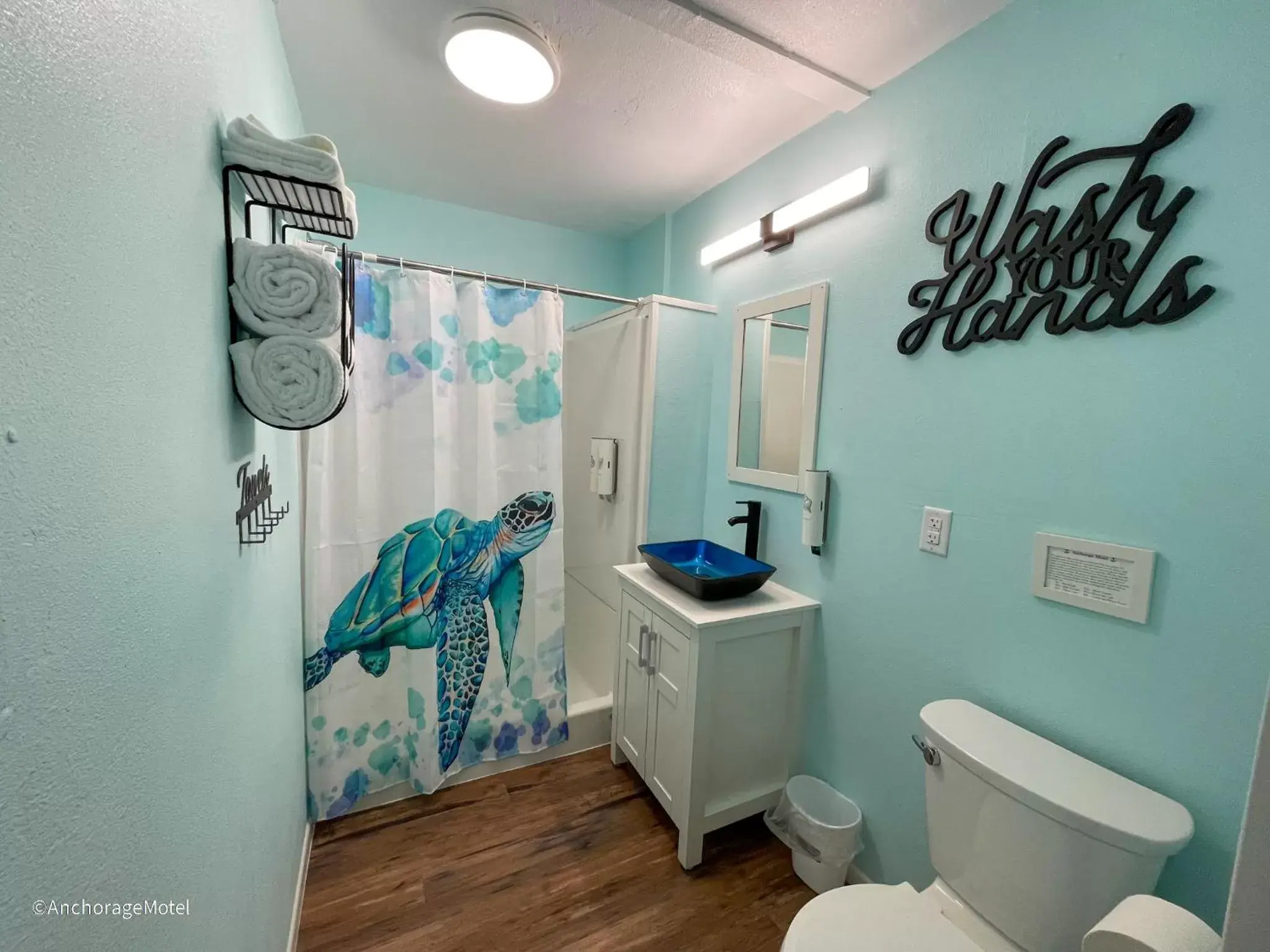 Bathroom in The Anchorage Motel