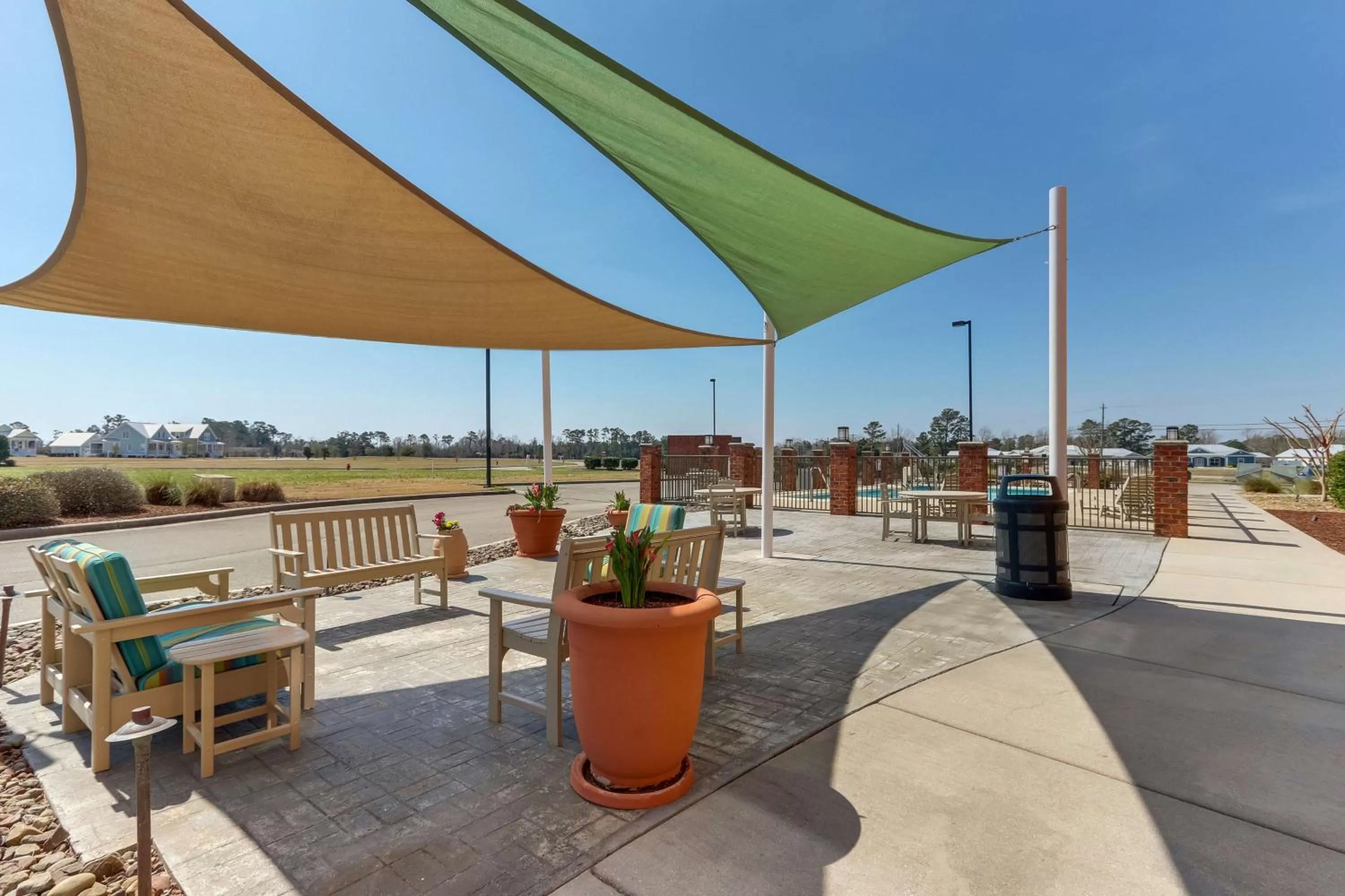 Patio in Hampton Inn and Suites Swansboro Near Camp Lejeune