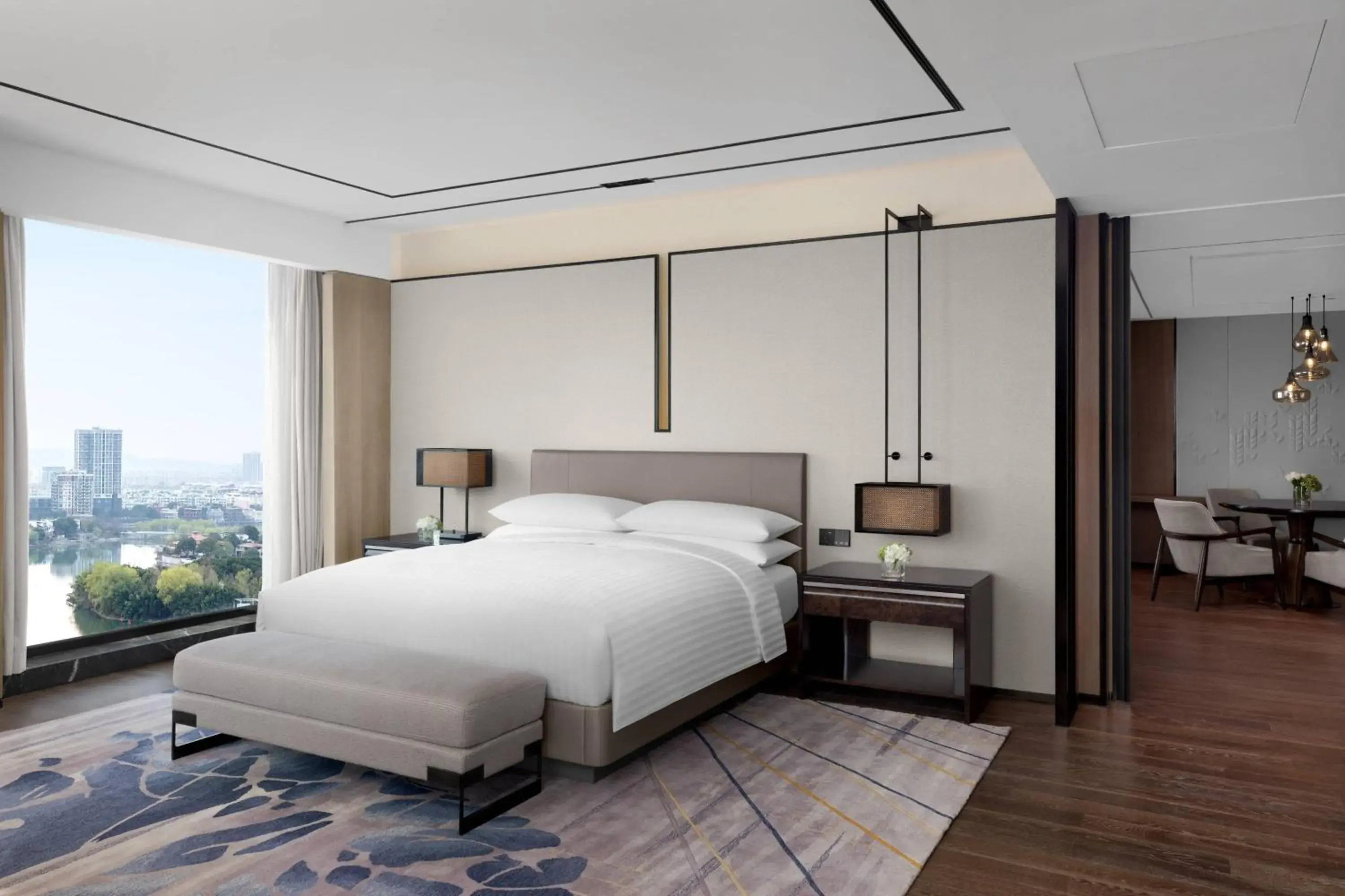 Bedroom, Bed in Marriott Nanjing South Hotel