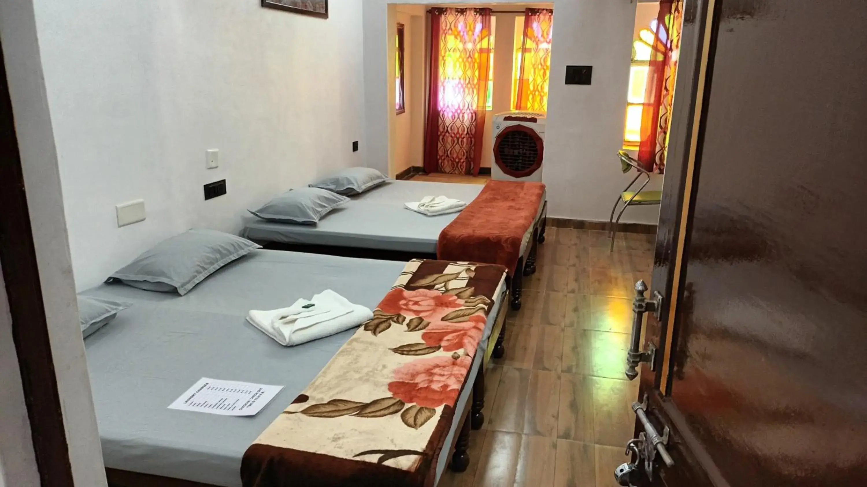 Bedroom, Bed in Jag Niwas Guest House & pure veg restaurant Bedroom, Bed in Jag Niwas Guest House & pure veg restaurant