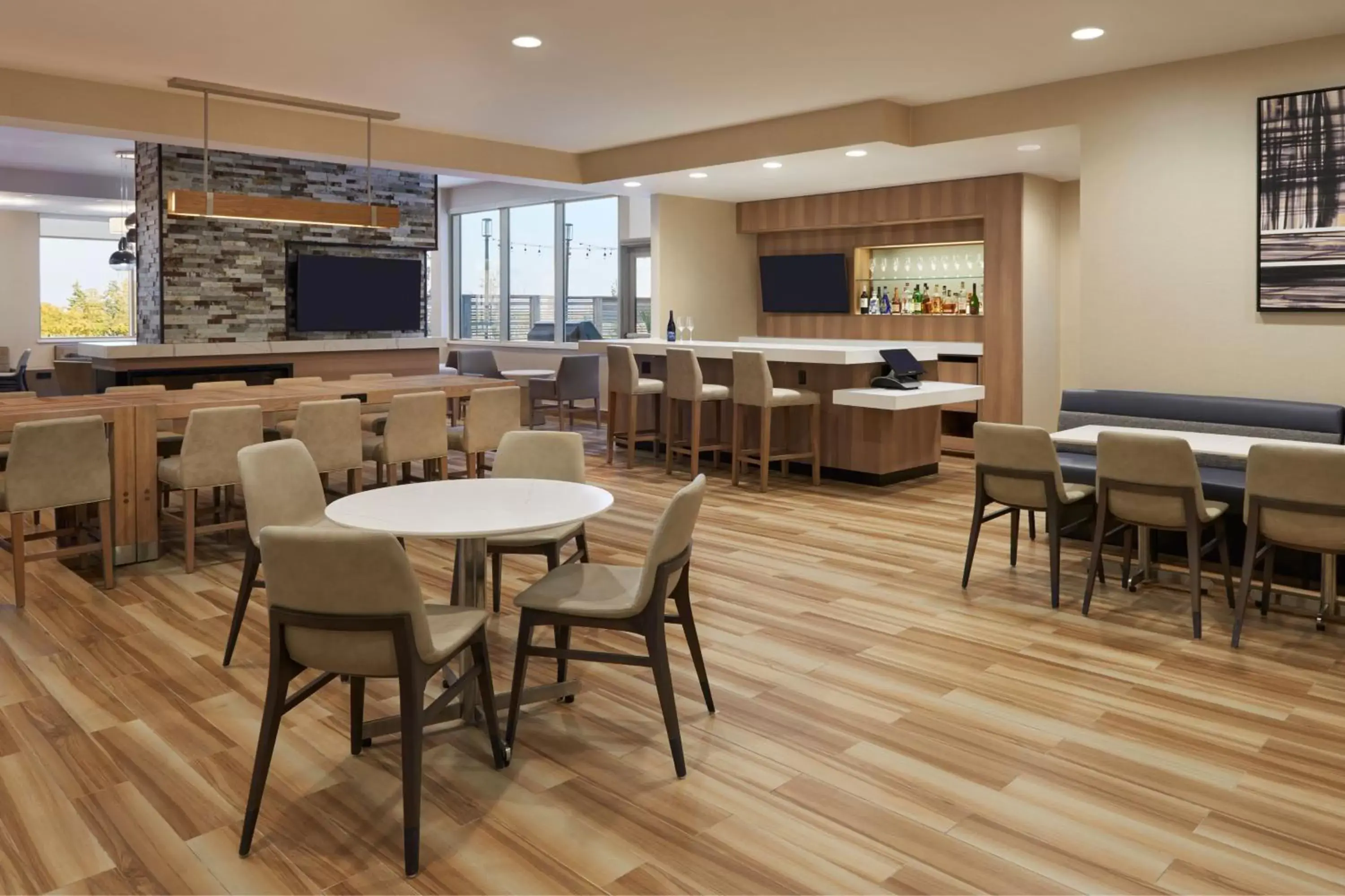 Breakfast, Lounge/Bar in Residence Inn by Marriott Toronto Mississauga Southwest