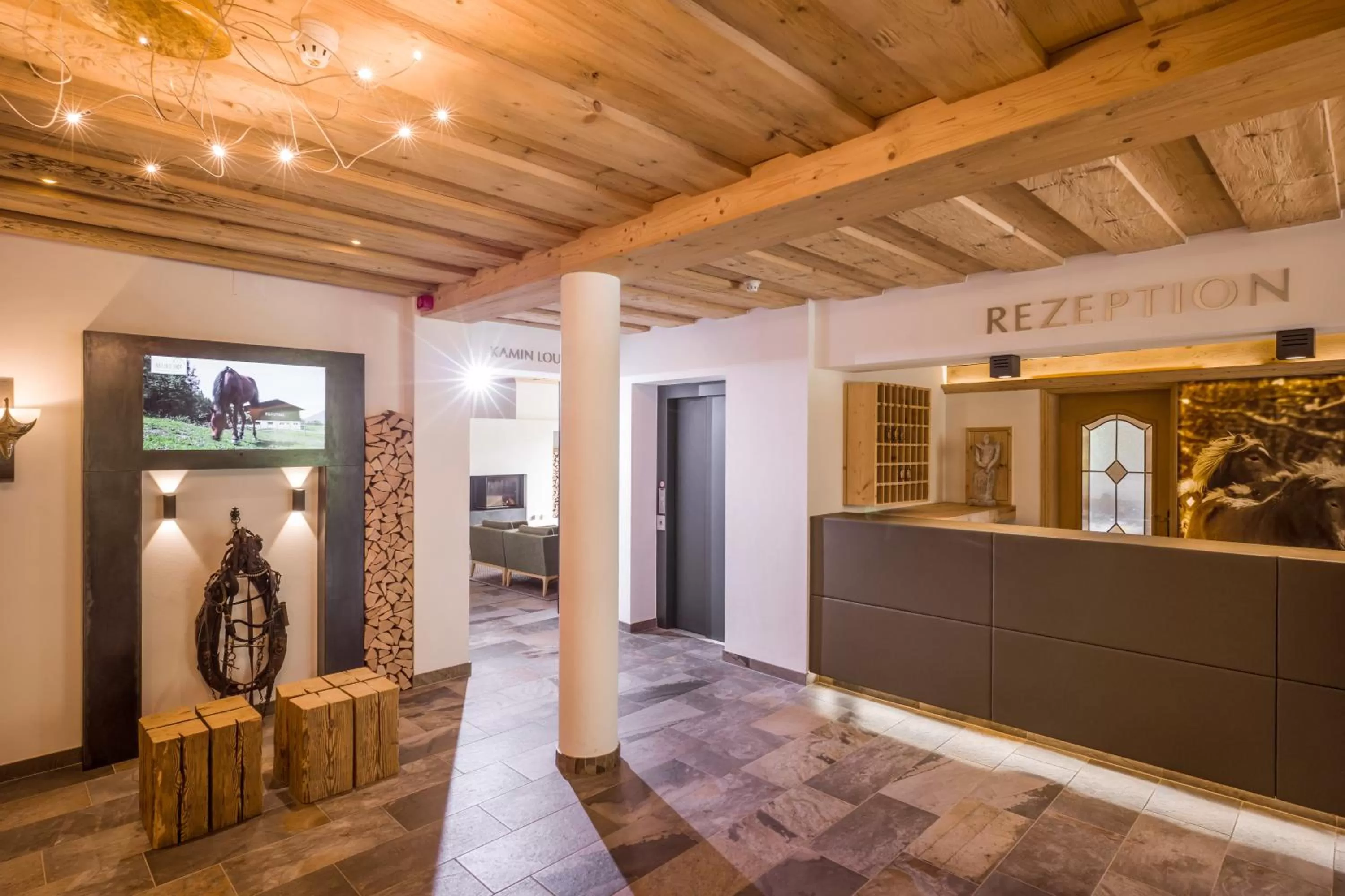 Lobby or reception in Hotel Haflingerhof