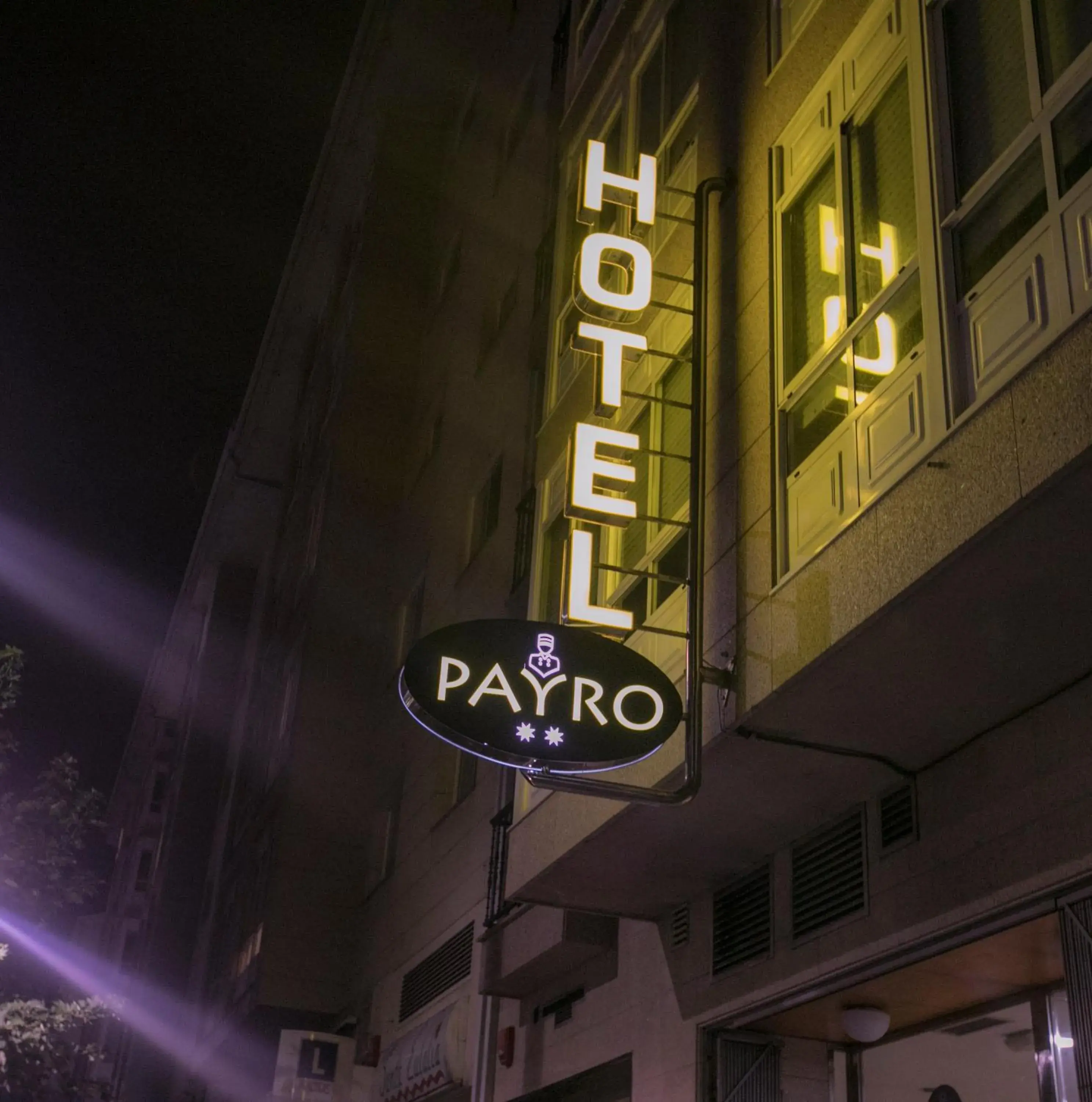 Night, Property Logo/Sign in Hotel PAYRO **