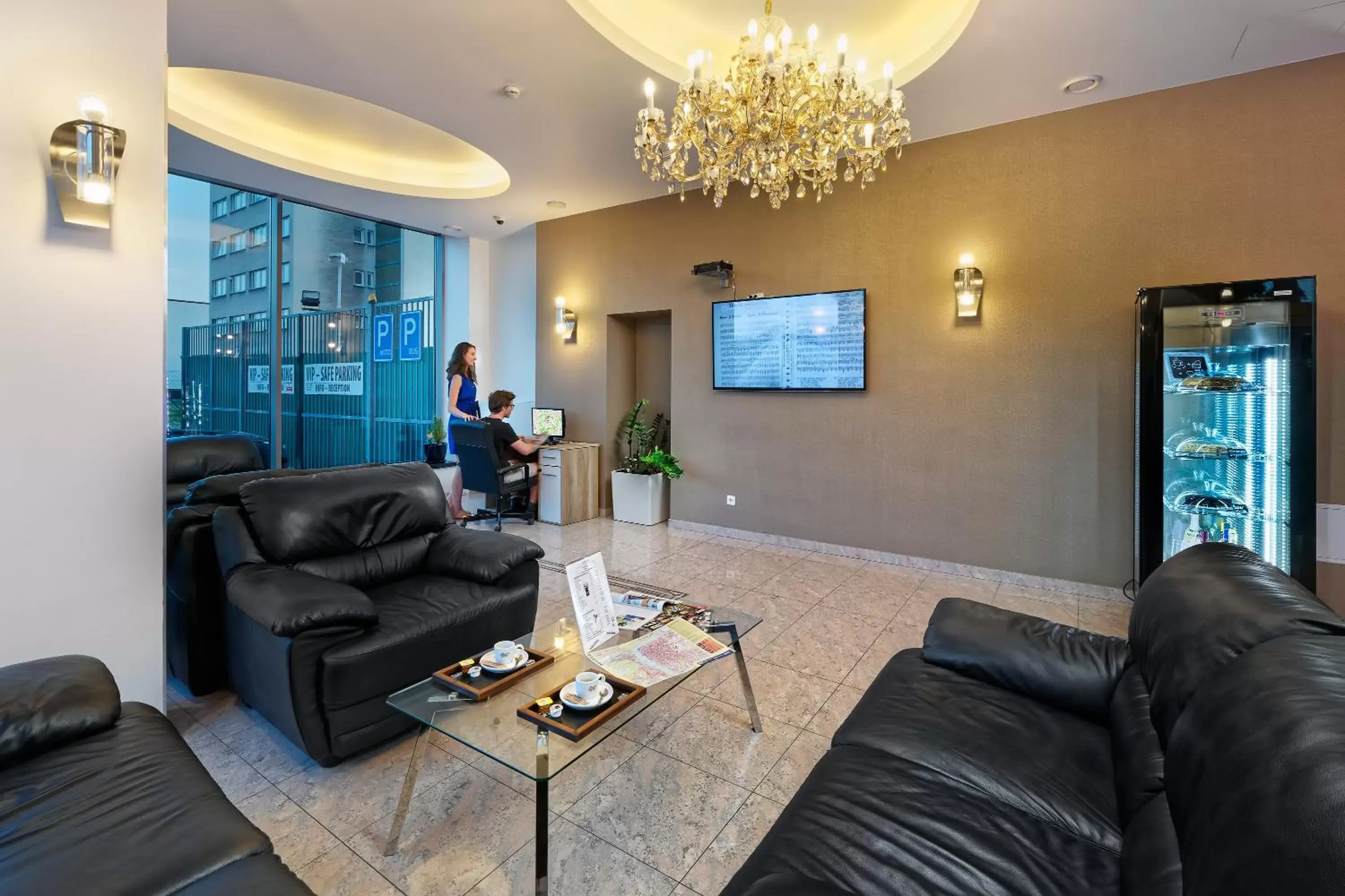 Communal lounge/ TV room, Lobby/Reception in Hotel Aura Design & Garden Pool