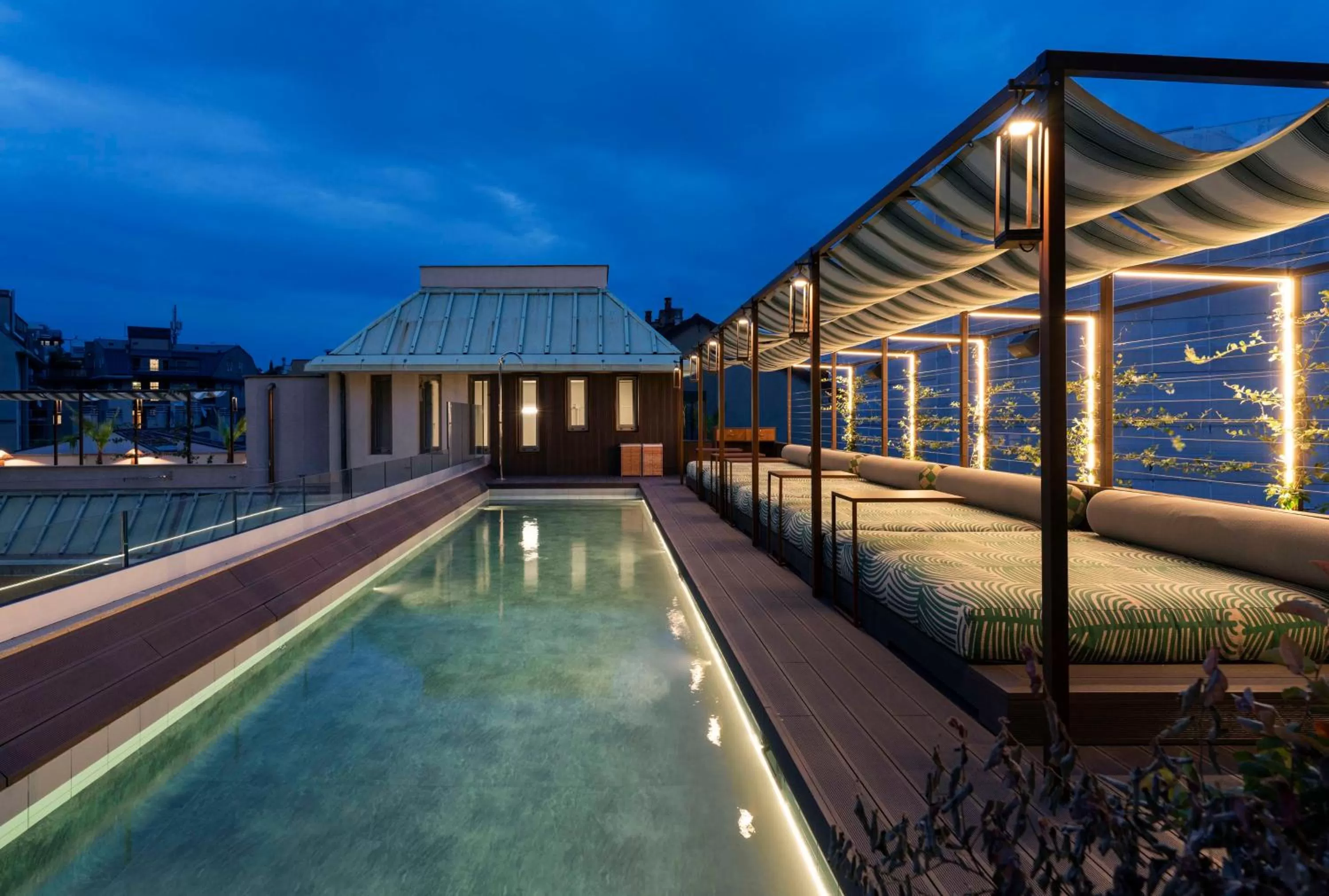 Pool view in Radisson Collection Hotel, Santa Sofia Milan
