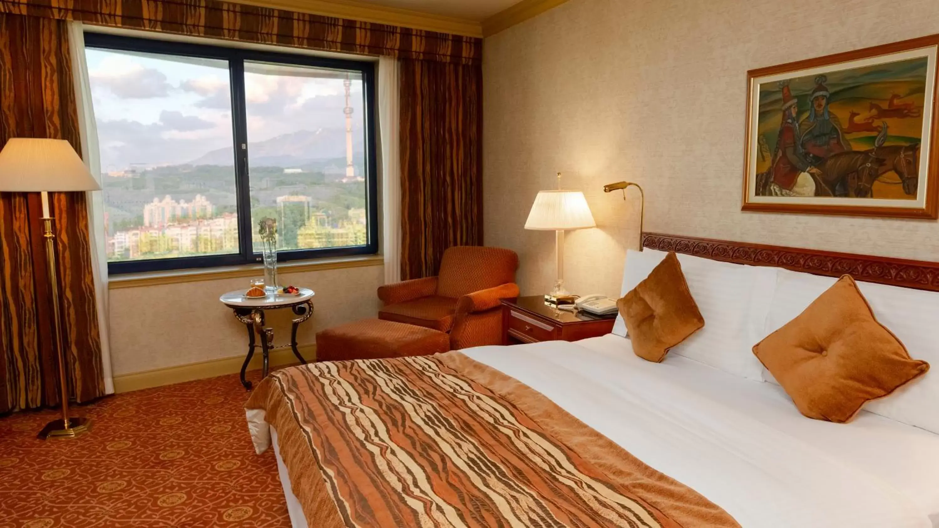 Mountain view, Bed in InterContinental Almaty, an IHG Hotel