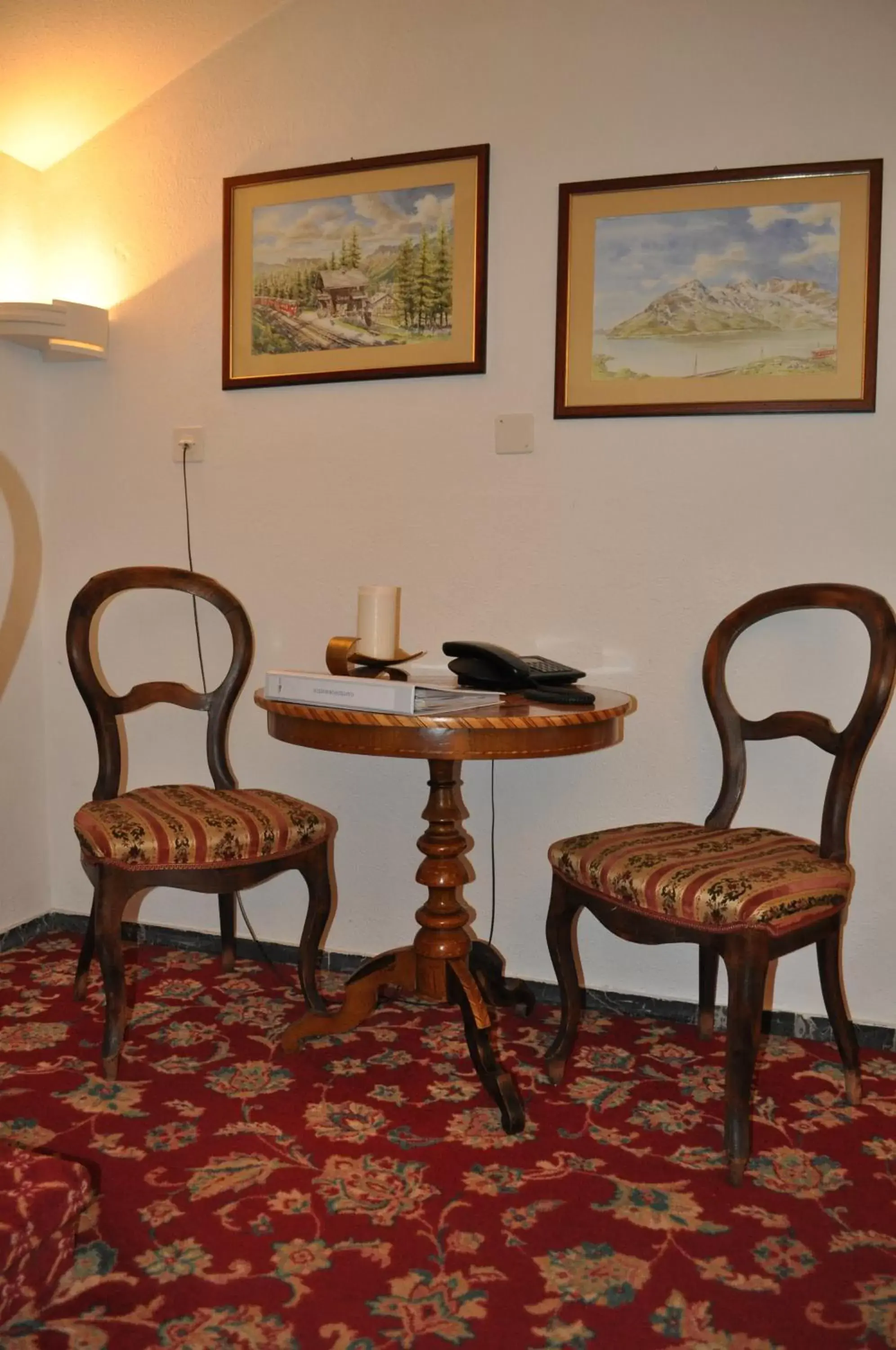 Decorative detail, Seating Area in Hotel Bernina