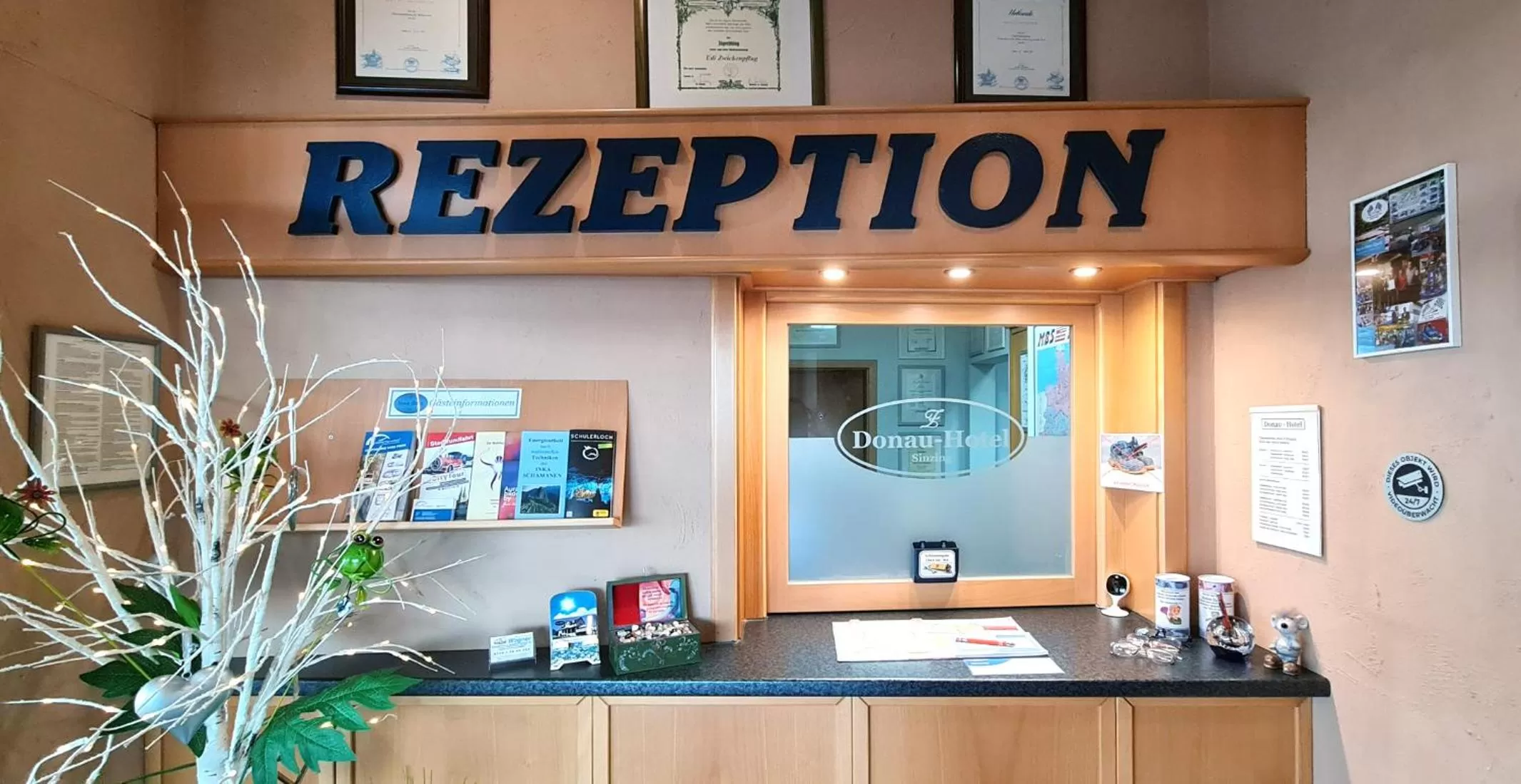 Lobby or reception in Donau-Hotel