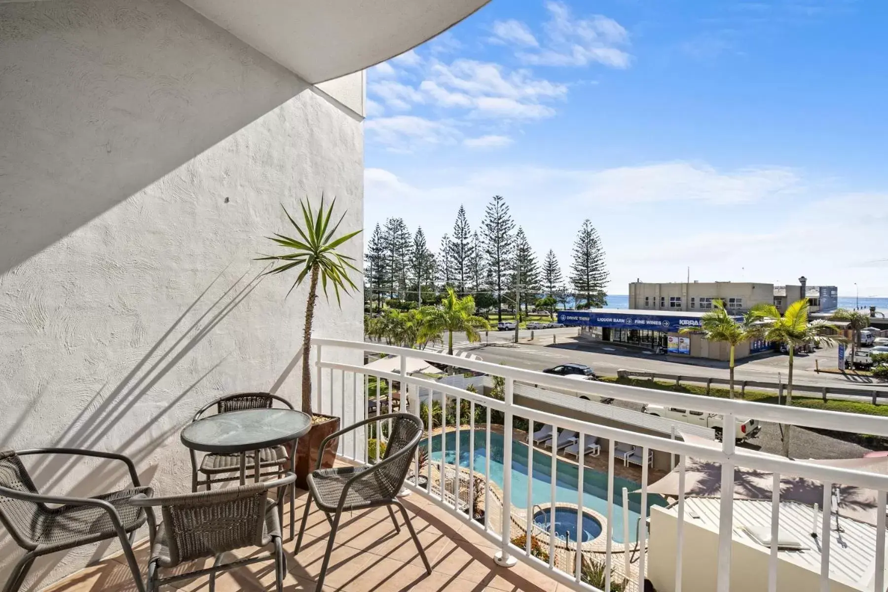 Sea view in Kirra Palms Holiday Apartments