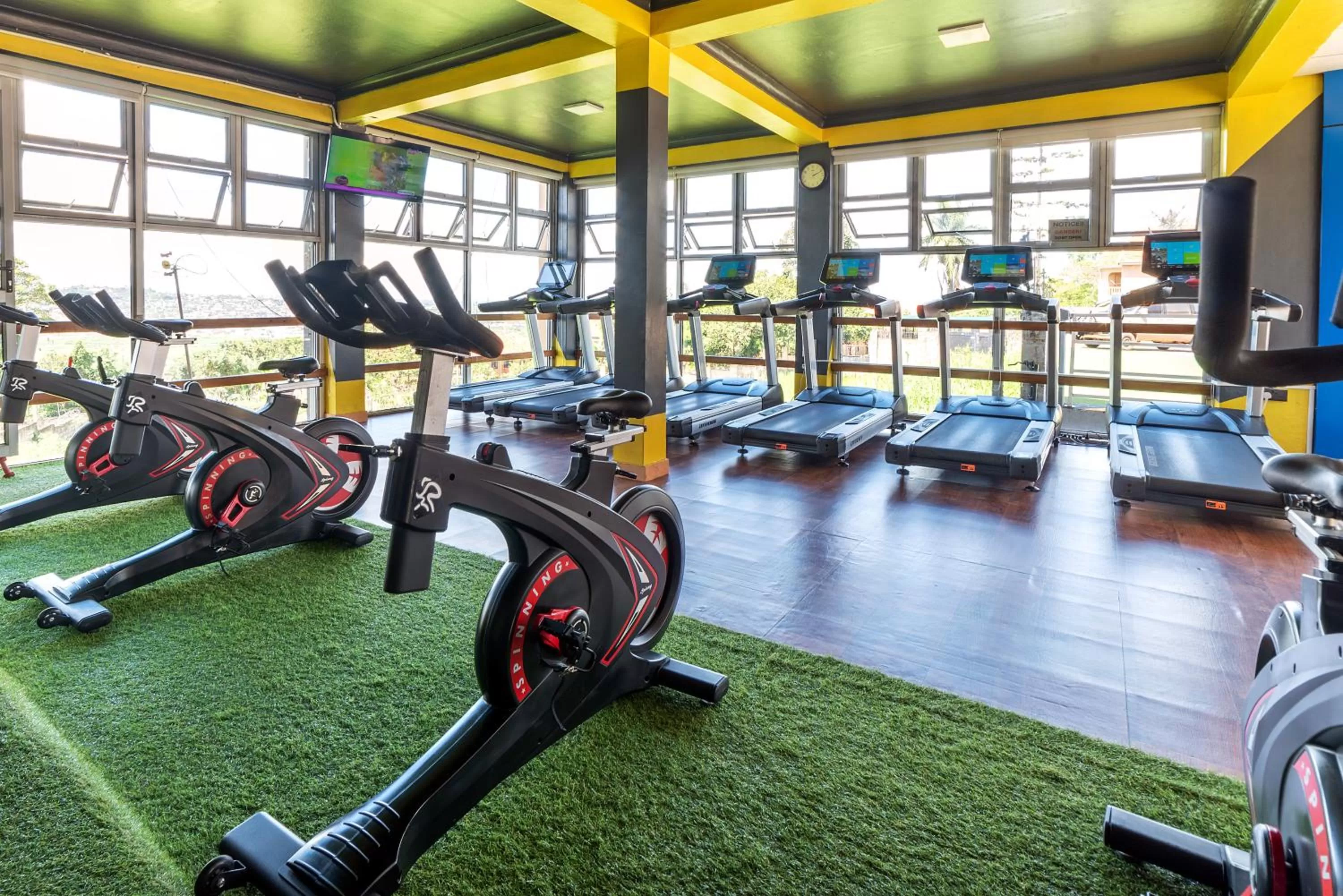 Fitness centre/facilities in Afro Park Hotel