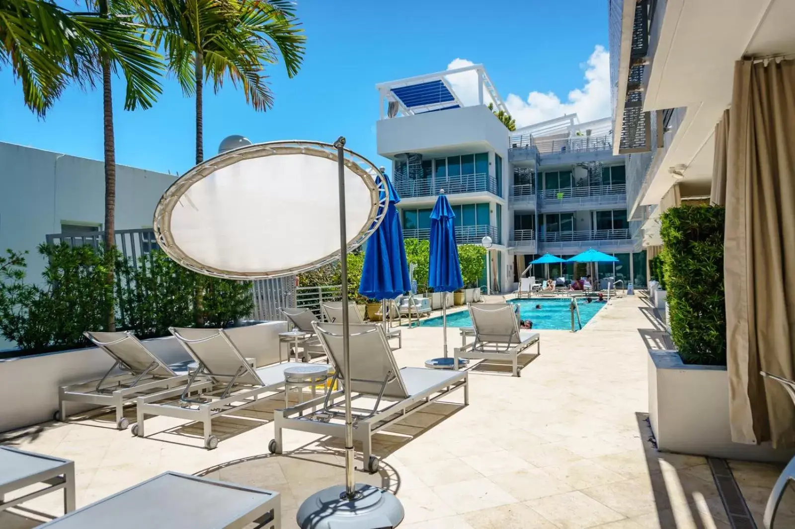 Pool view in Boutique Suites 3 min walk to beach
