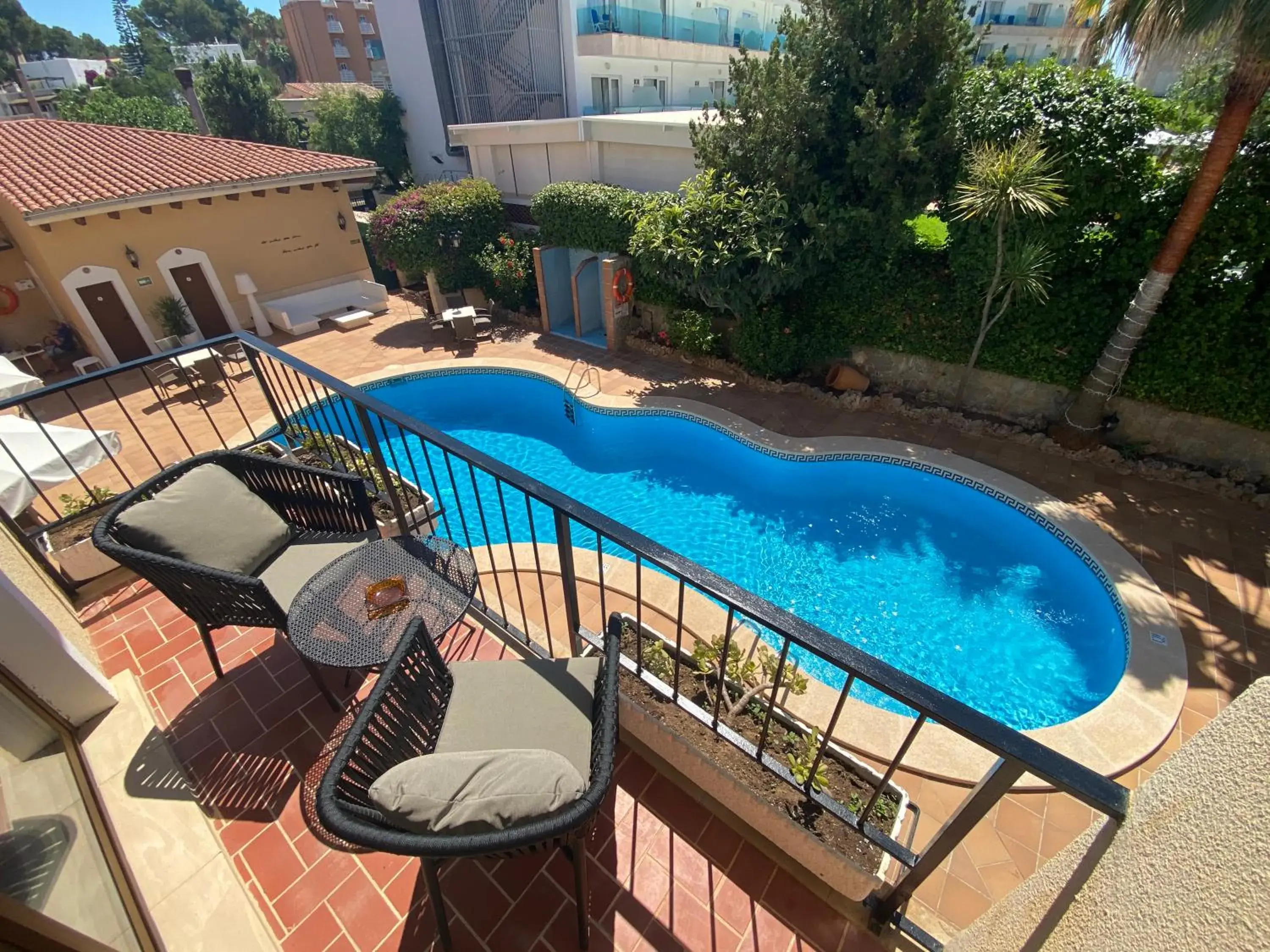 Balcony/Terrace, Pool View in Hs Villa Rosa Paguera