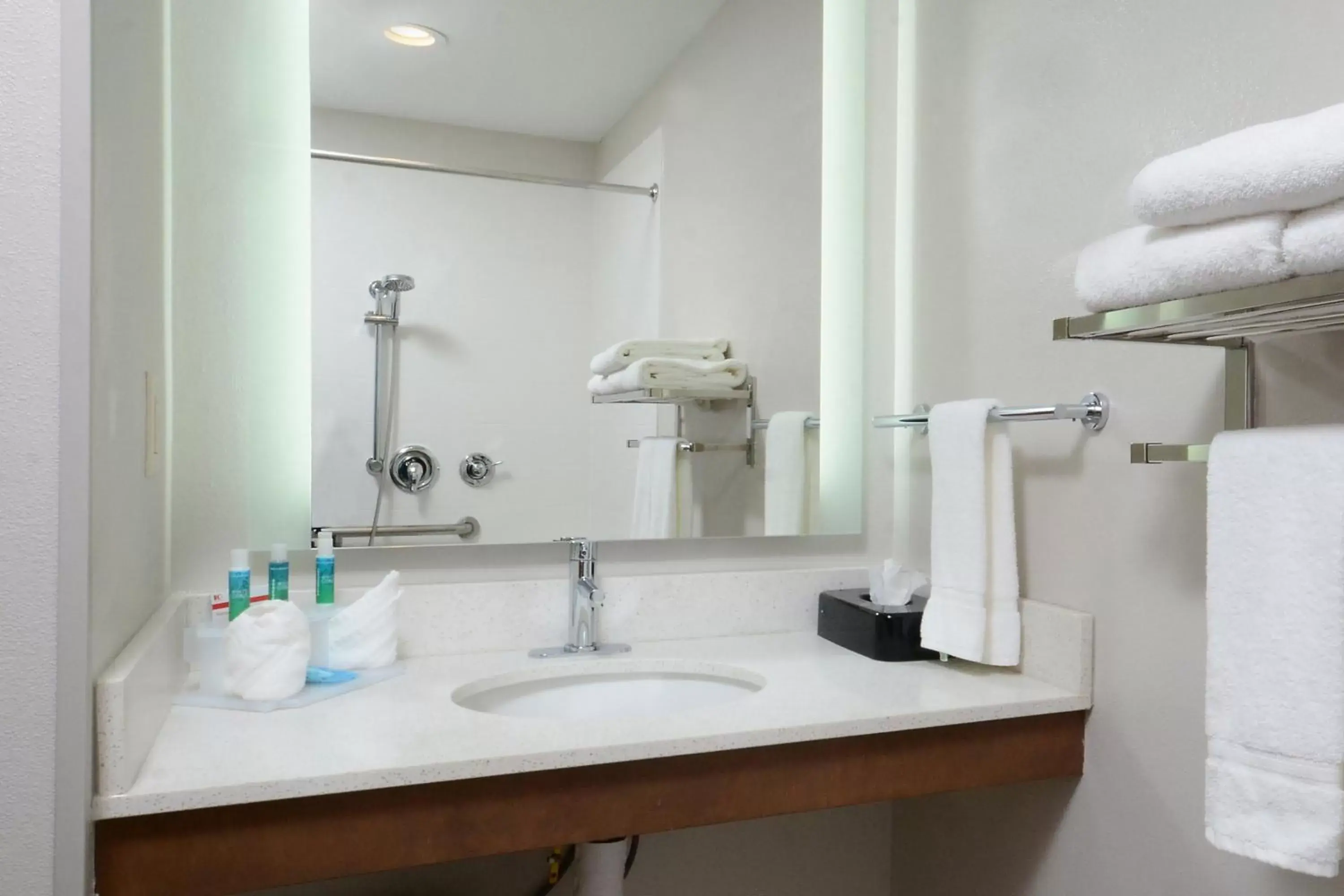 Bathroom in Holiday Inn Express & Suites Raleigh Durham Airport at RTP by IHG Bathroom in Holiday Inn Express & Suites Raleigh Durham Airport at RTP by IHG