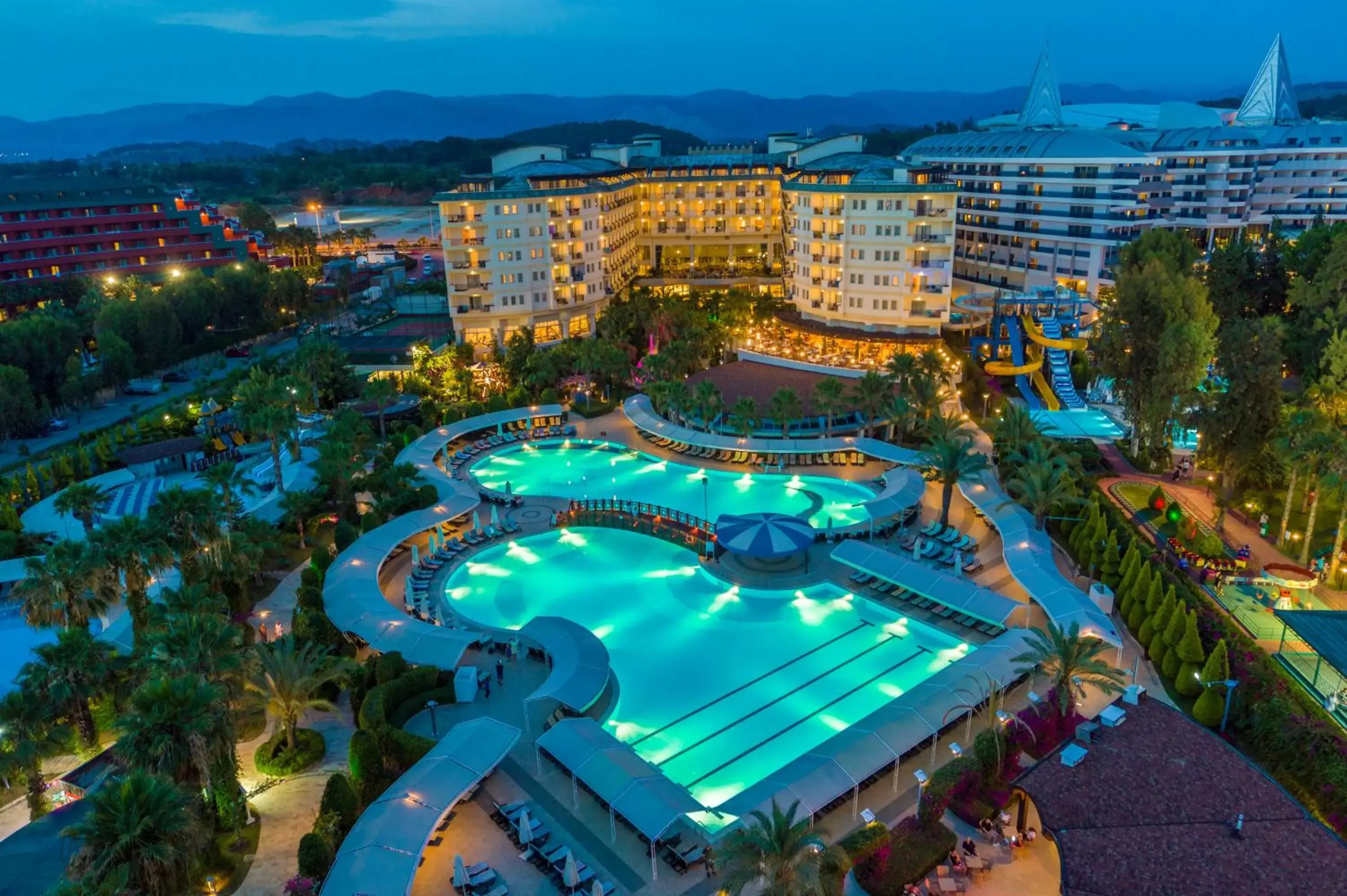 Night, Pool View in Mukarnas Spa & Resort Hotel