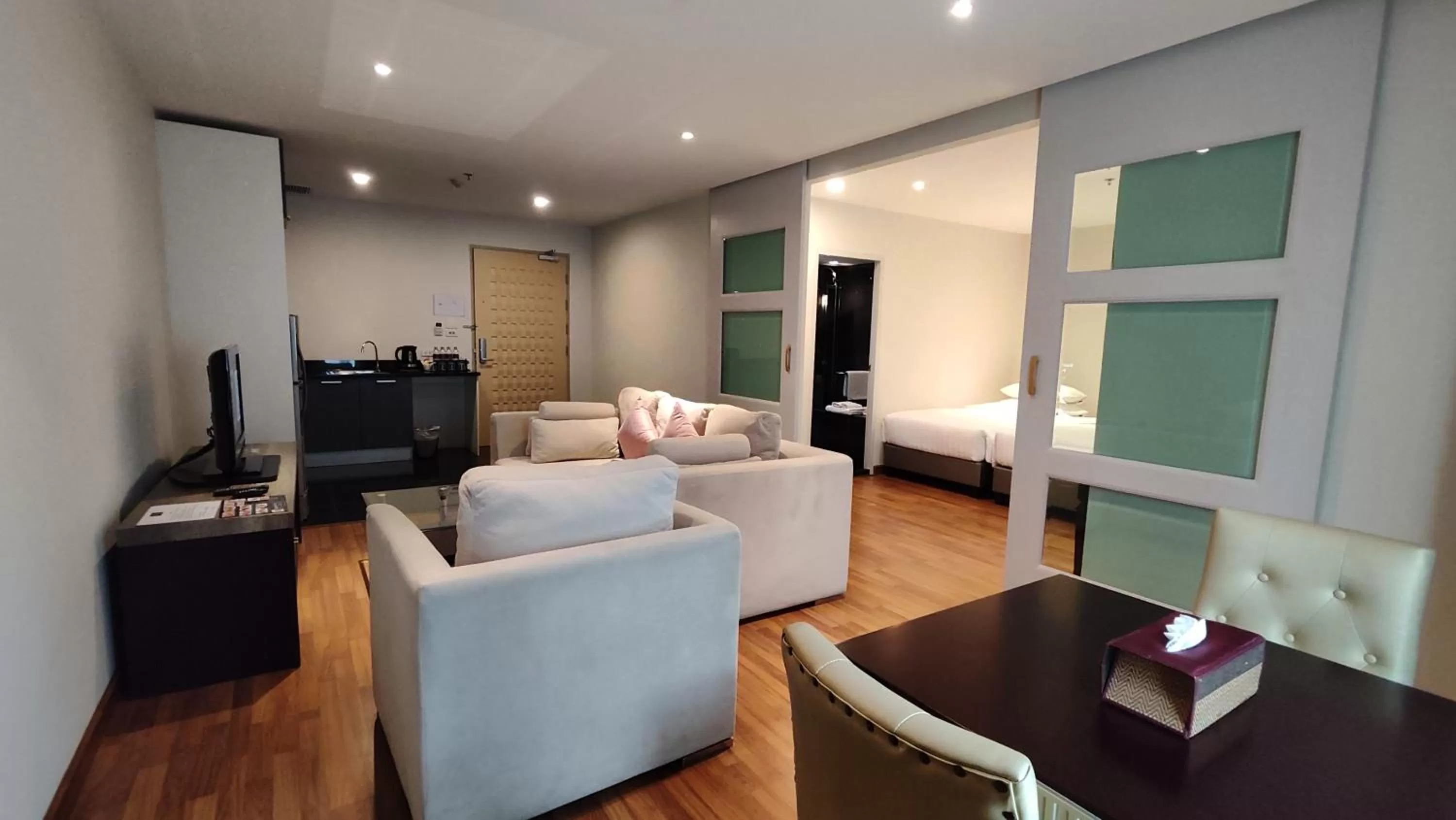 Living room, Bed in The Bless Hotel and Residence