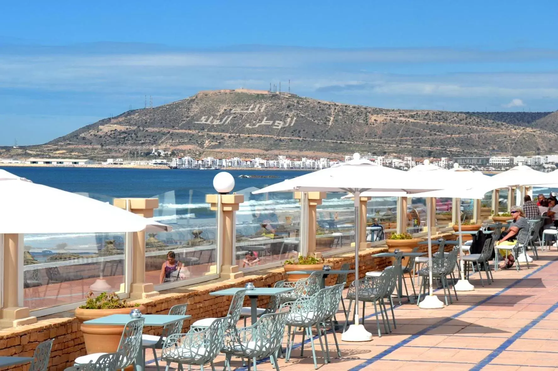 Balcony/Terrace, Restaurant/Places to Eat in Atlas Amadil Beach Hotel