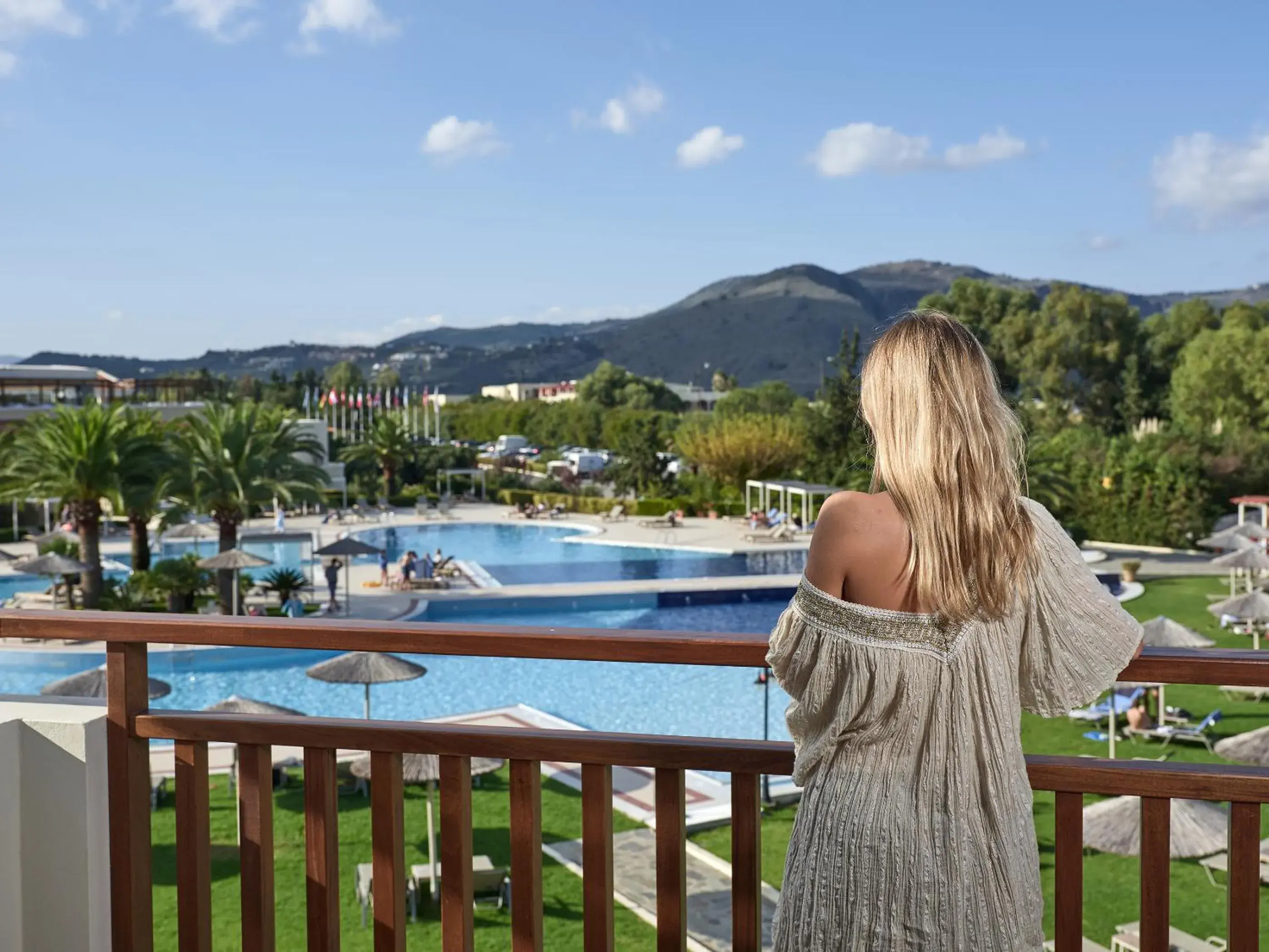 Balcony/Terrace, Swimming Pool in Pilot Beach Resort