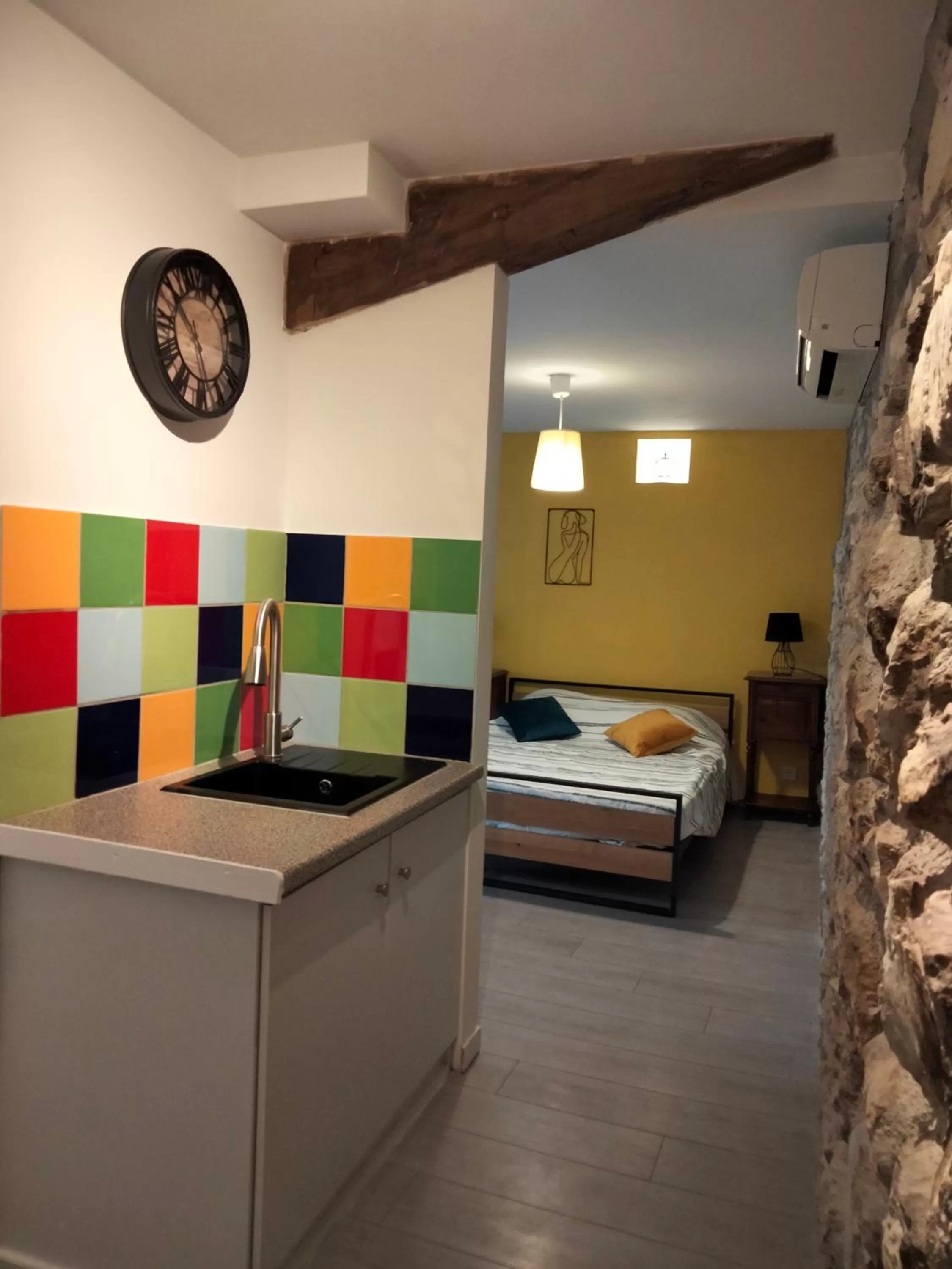 Bed in Chambre d'hôtes La terrasse de Sabatas