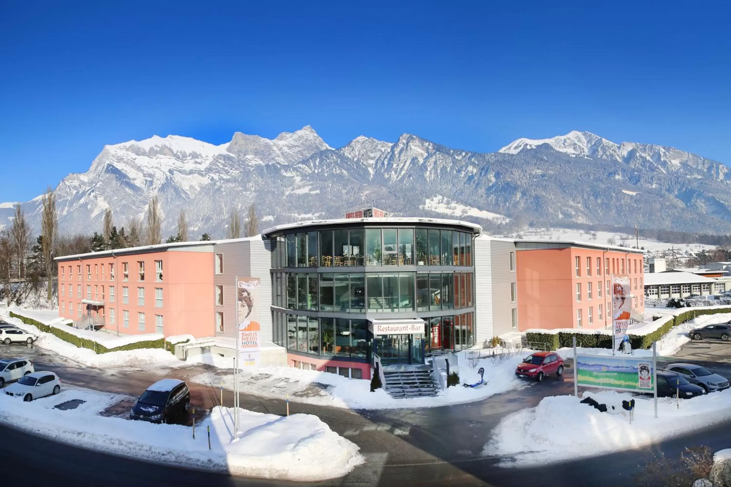 Property building, Winter in Swiss Heidi Hotel